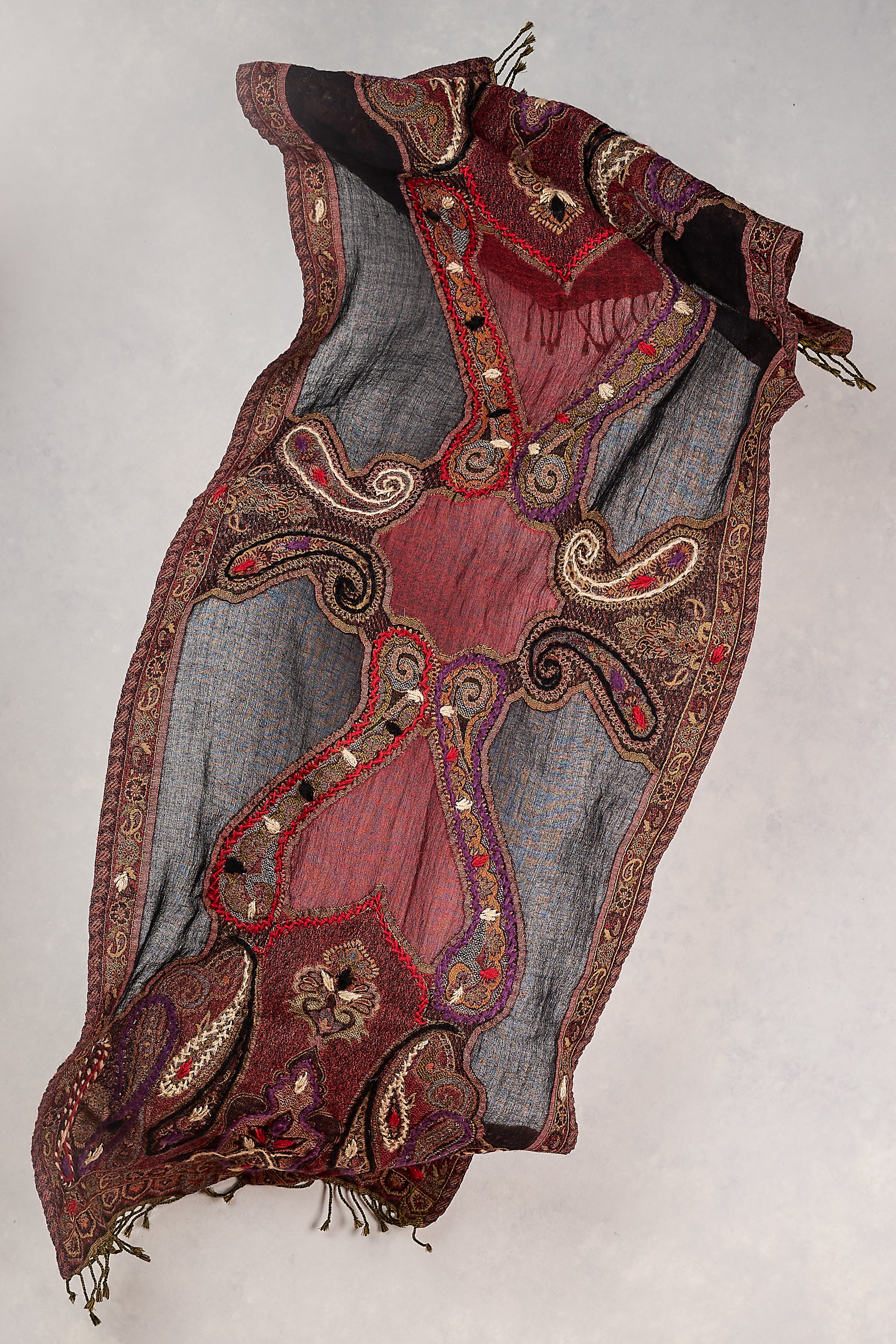 Paisley Swirls Wool Scarf - Multicolour - Skullriy