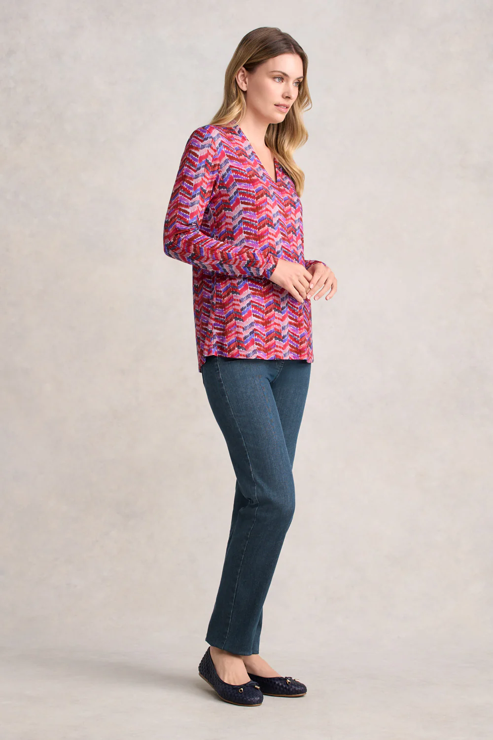 Printed Swing Top - Zig Zag Print - Skullriy