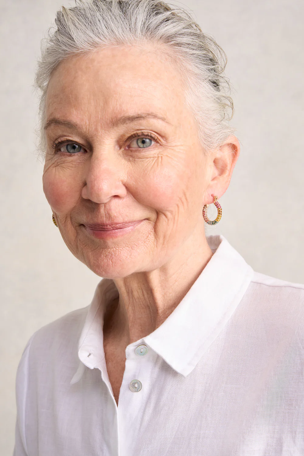 Rainbow Hoop Earrings - Multi - Skullriy