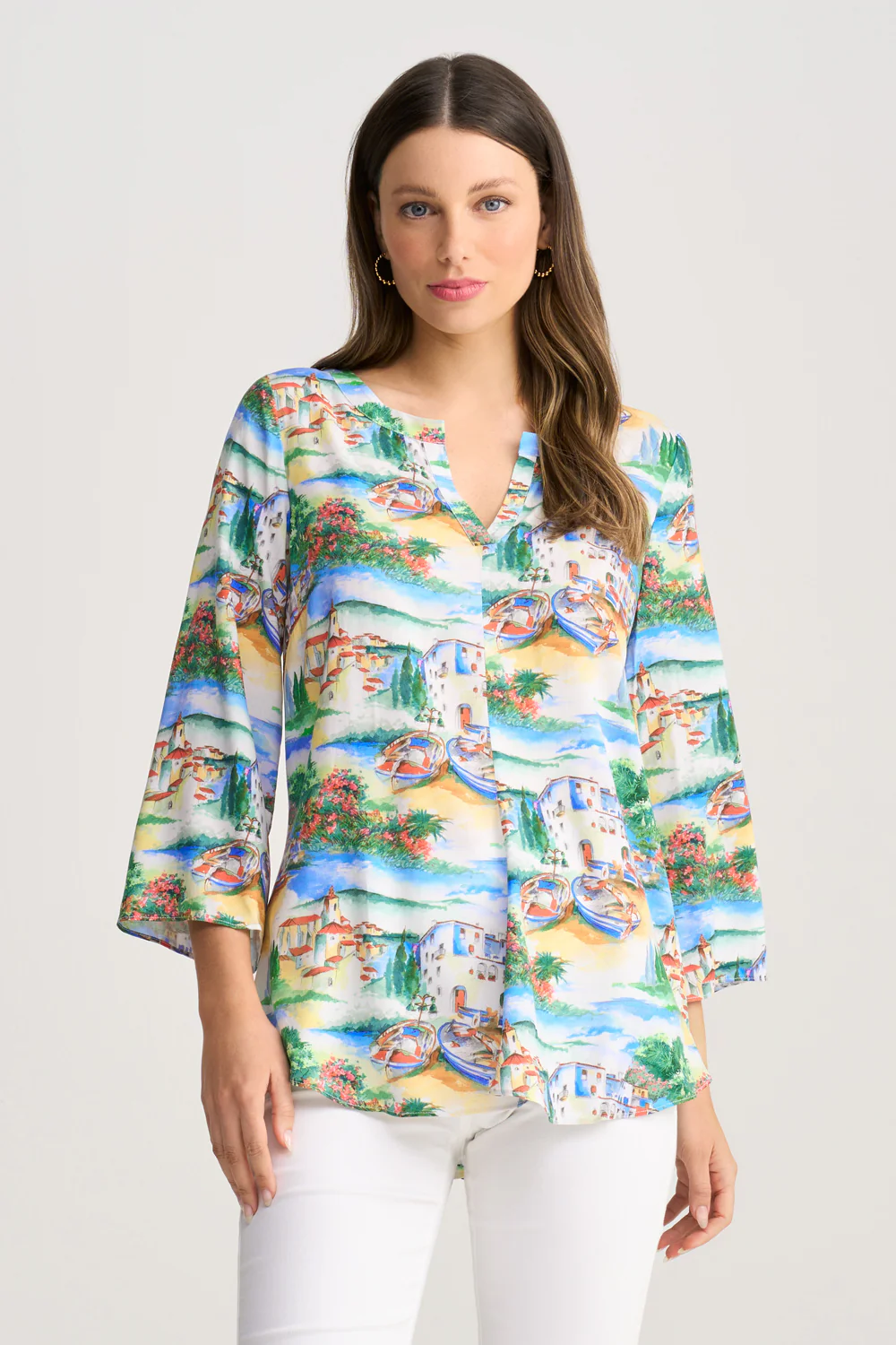 Swing Hem Tunic - Holiday Print - Skullriy