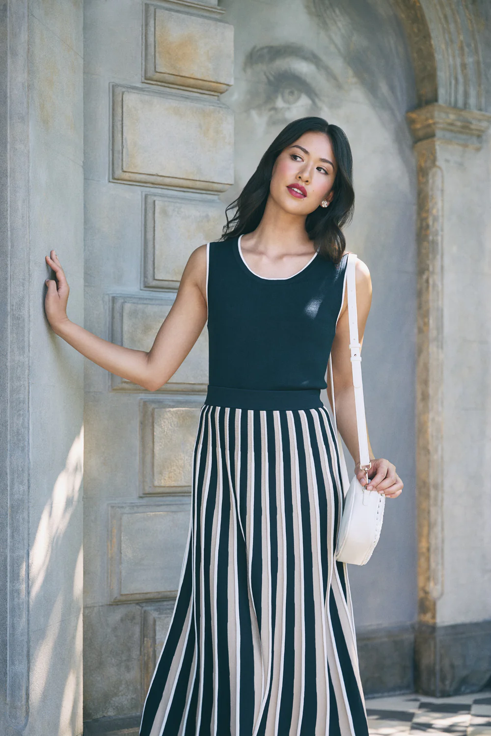 Sleeveless Cotton Knit - Ink - Skullriy