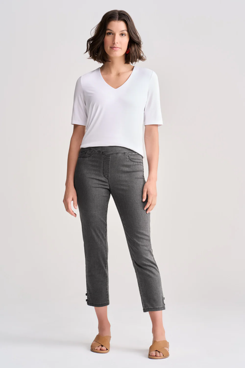 Bengajean  3/4 Button Detail - Charcoal - Skullriy