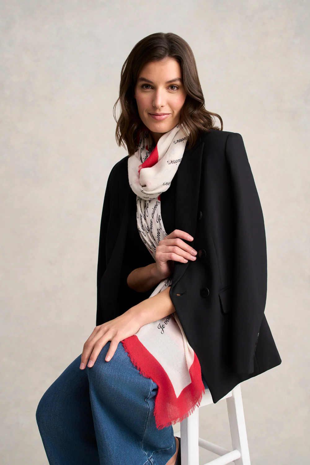 Love Language Square Scarf - Rouge - Skullriy