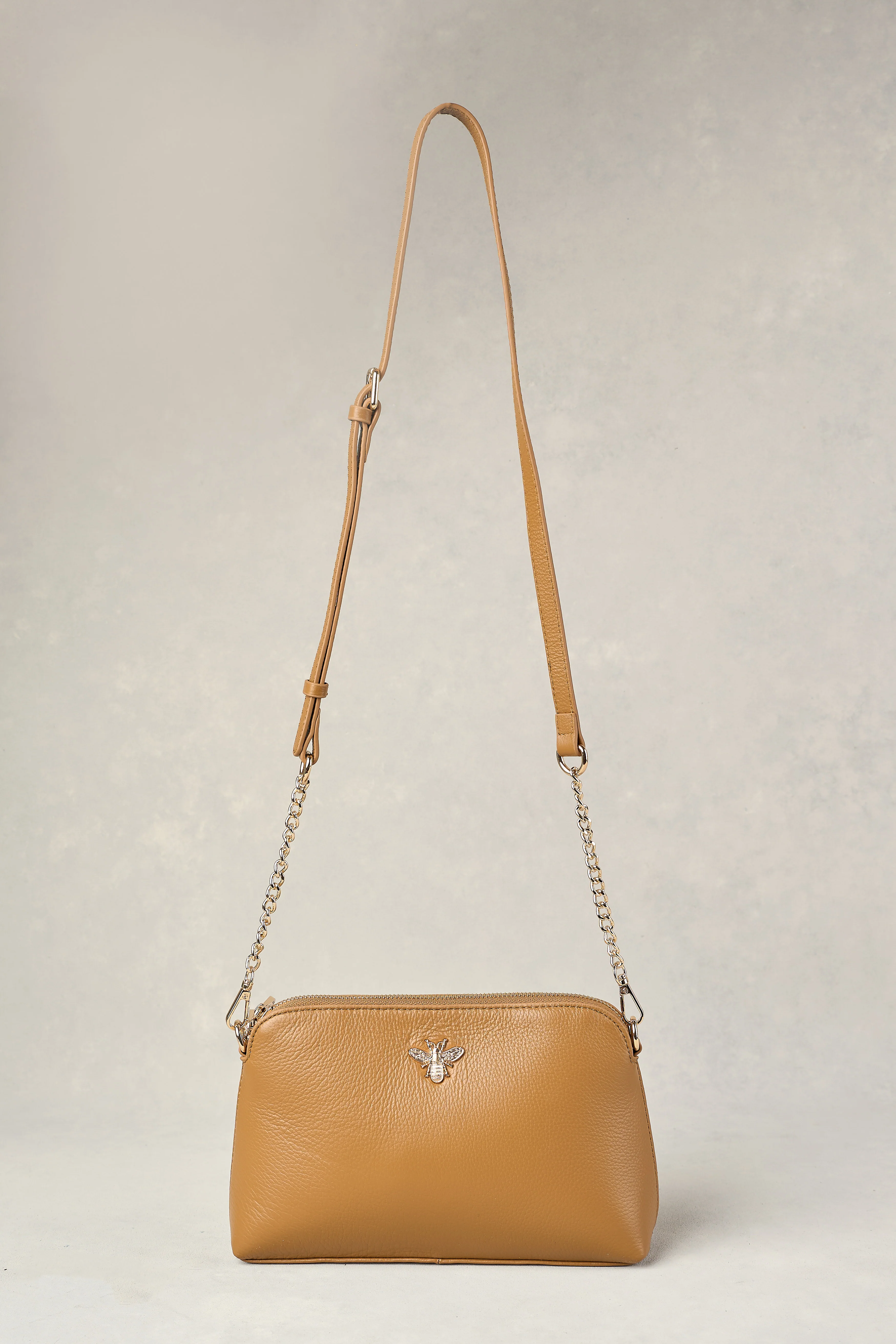 Beverly Bee Crossbody Bag - Tan - Skullriy