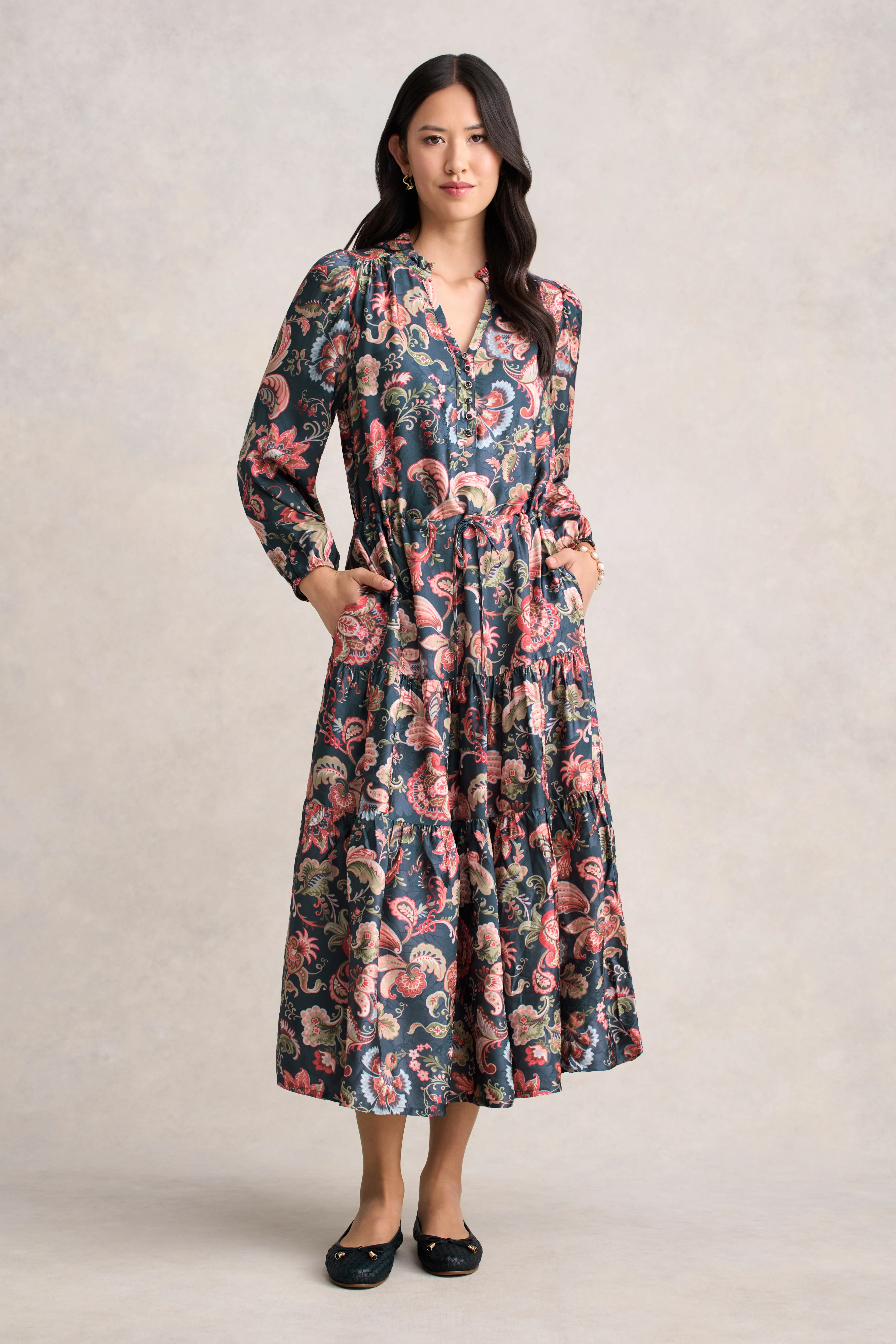 Printed Jacquard Dress - Tapestry Print - Skullriy
