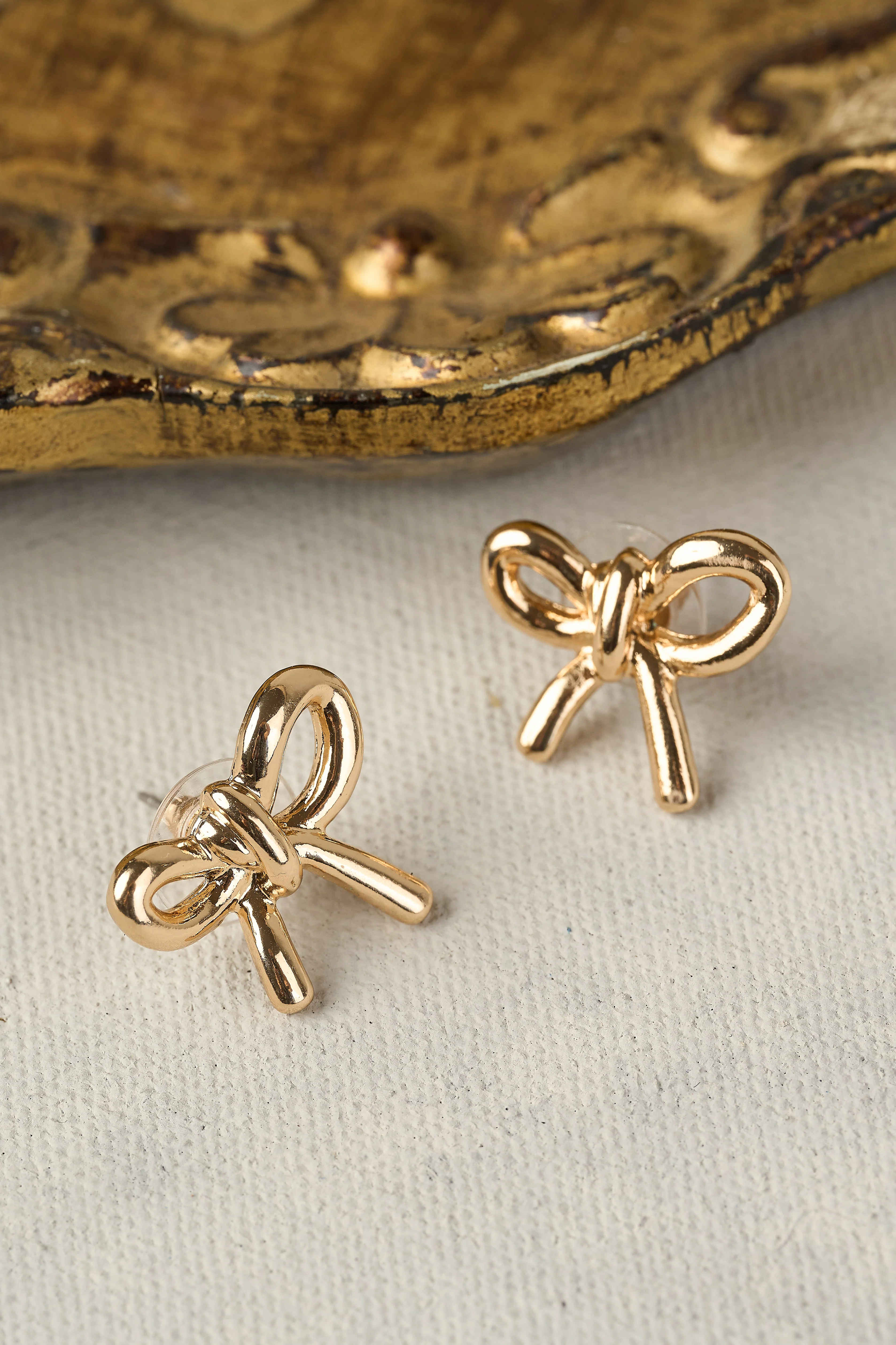18K Gold Plated Bow Earrings - Skullriy