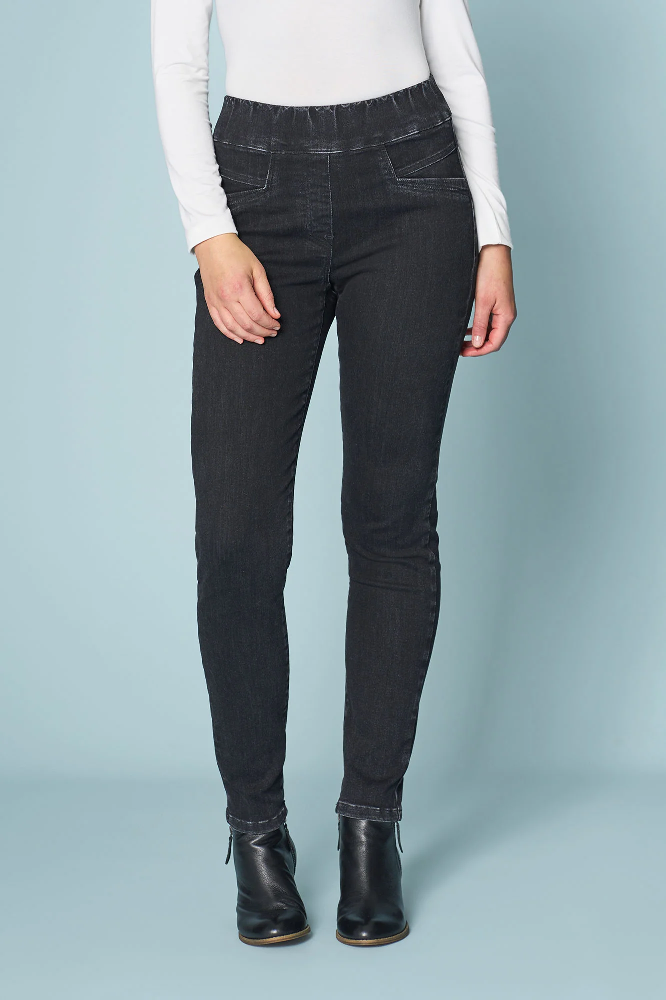 Bengajean  Panelled Skinny - Washed Black - Skullriy