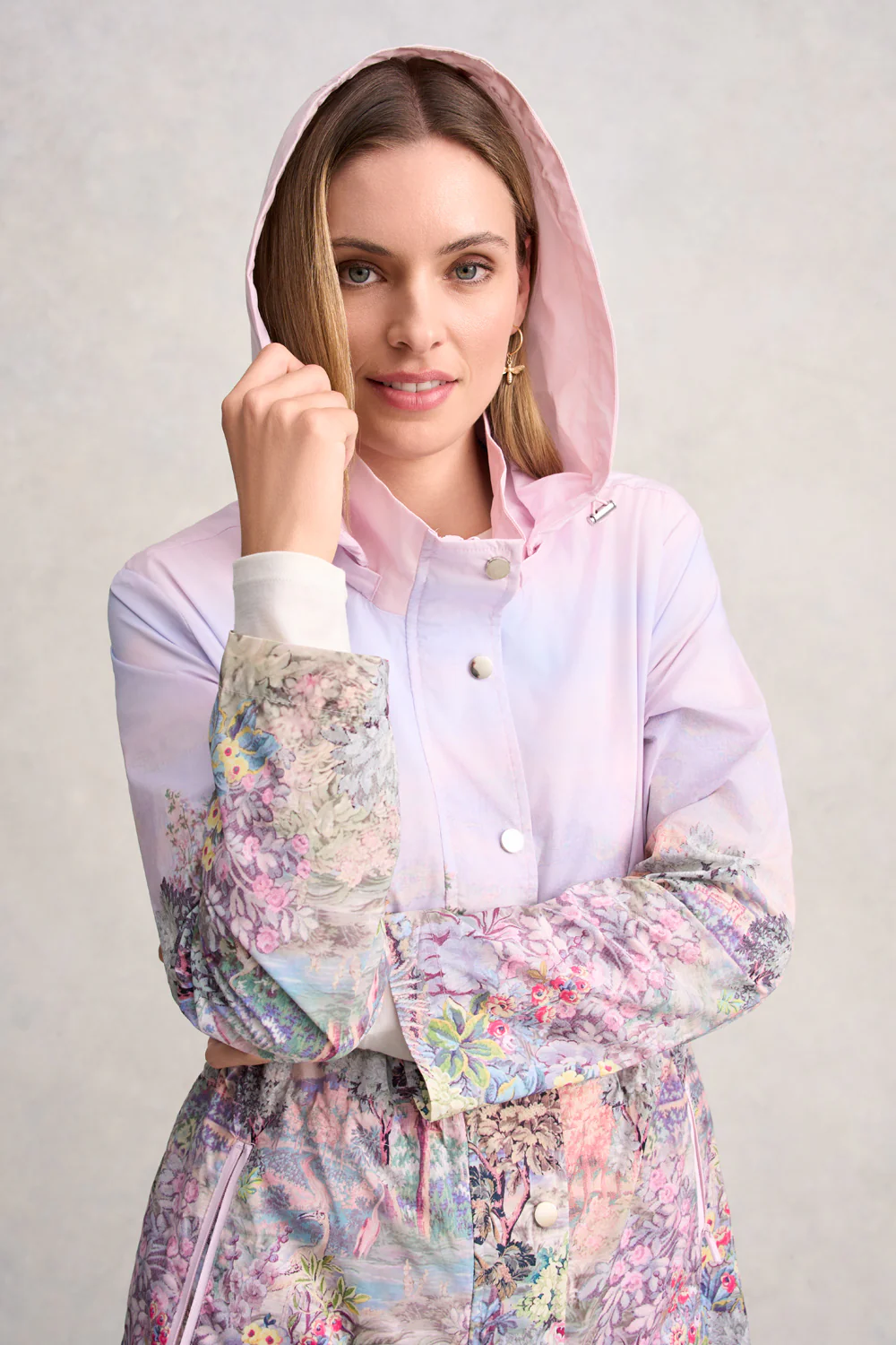 Packable Spray Jacket - Scenic Sunset Print - Skullriy