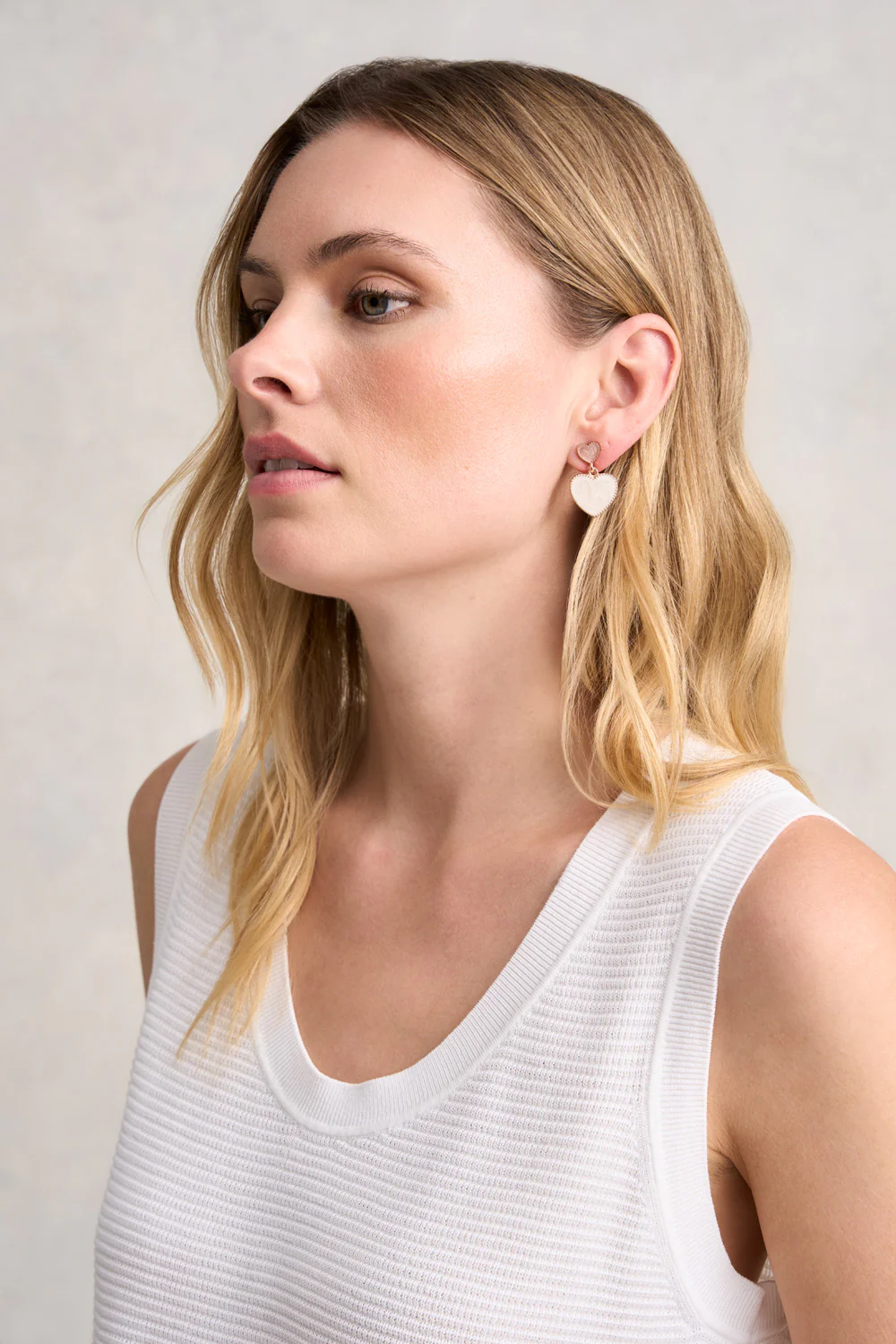 Resin Heart Drop Earrings - Multi - Skullriy