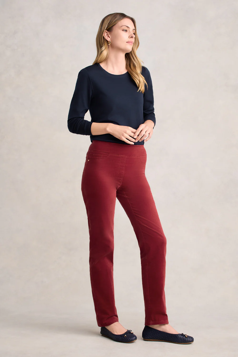 Bengajean  Velvet Straight Leg - Scarlet - Skullriy