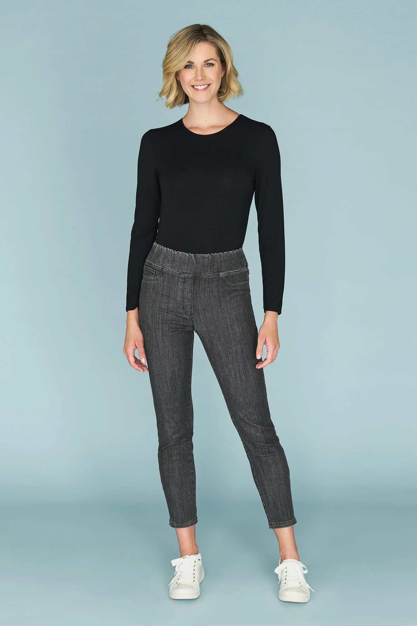 Bengajean  7/8th Skinny Leg - Deep Grey - Skullriy