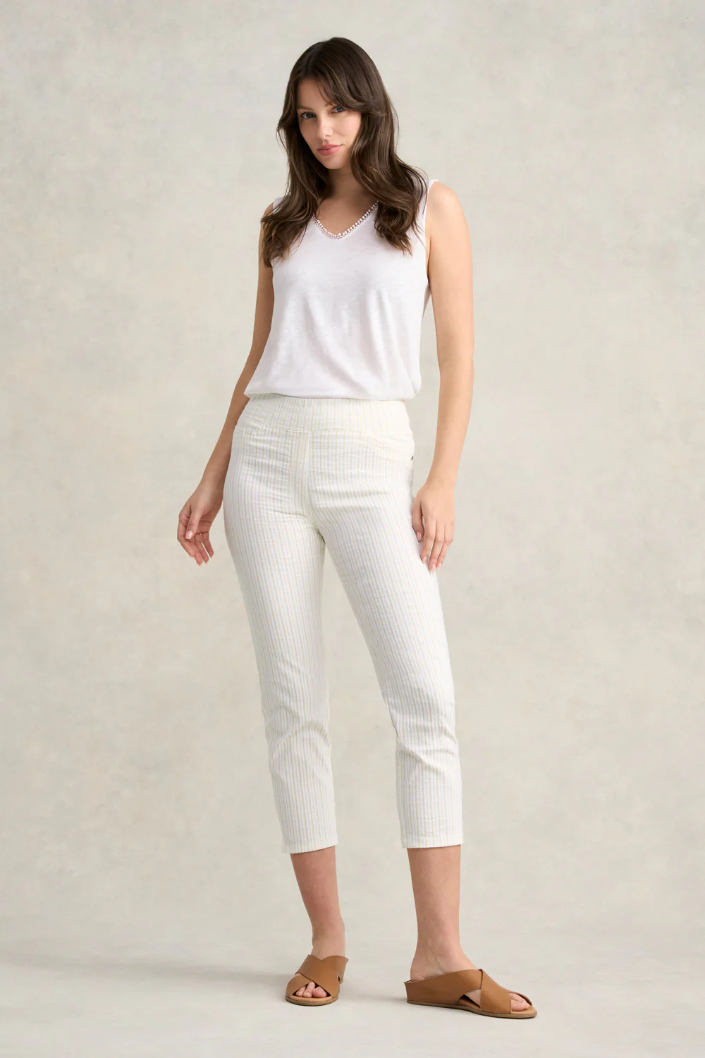 Bengajean  3/4 Seersucker - Yellow & White Stripe - Skullriy