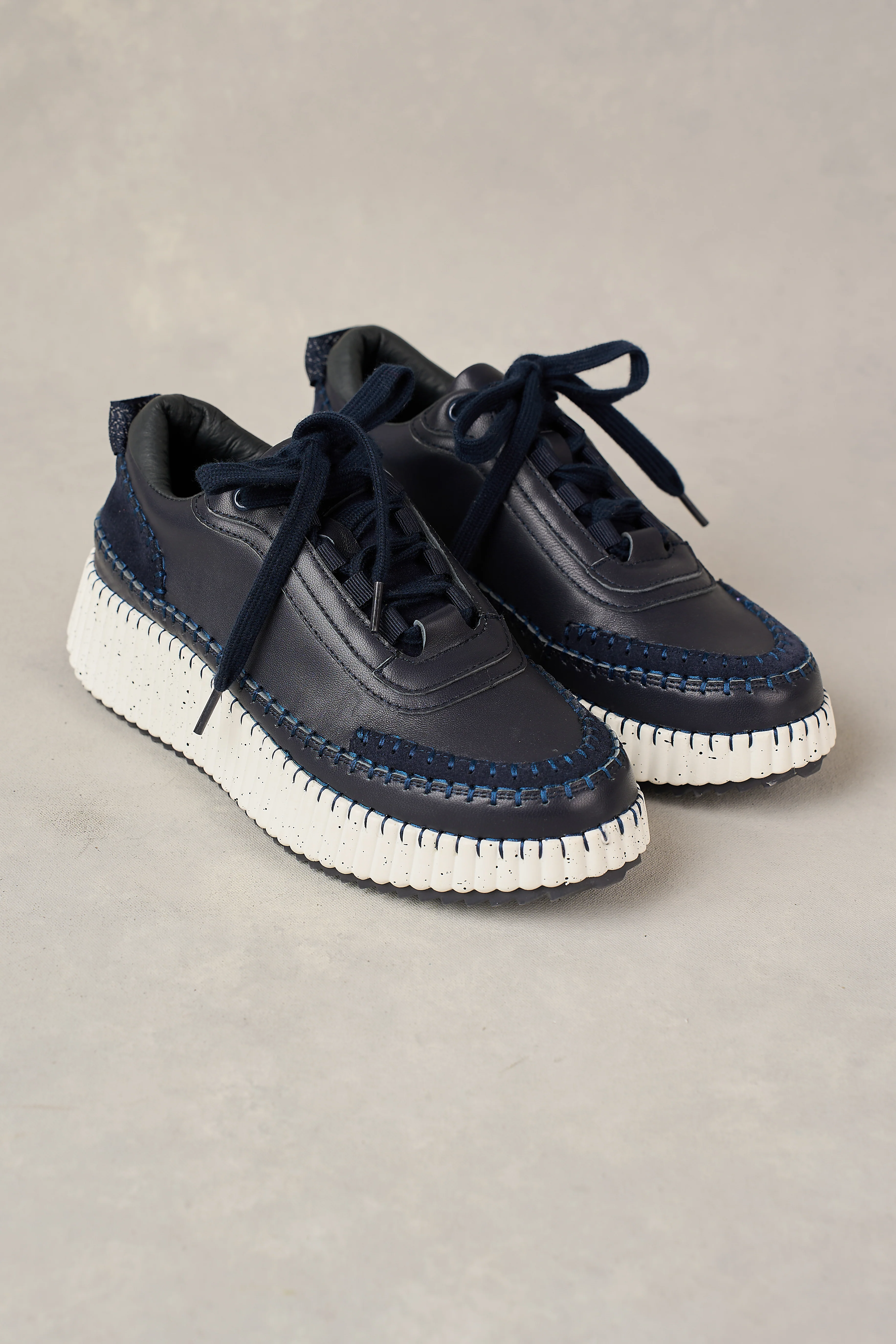 Celine Leather Sneaker - Ink - Skullriy