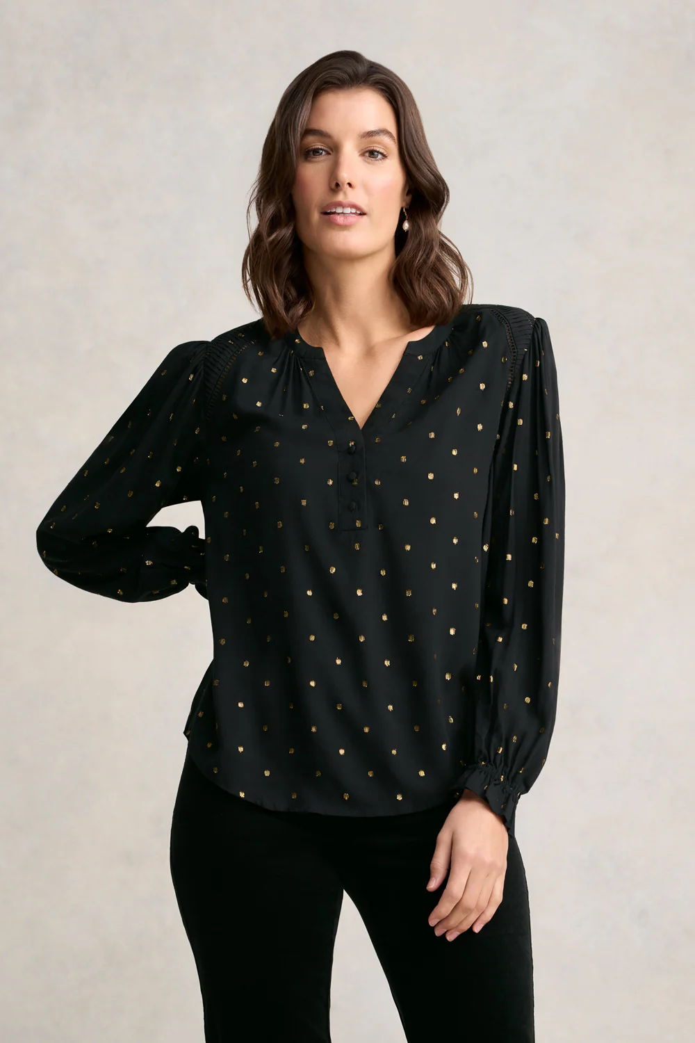 Lurex Diamond Blouse - Metallic Spot - Skullriy