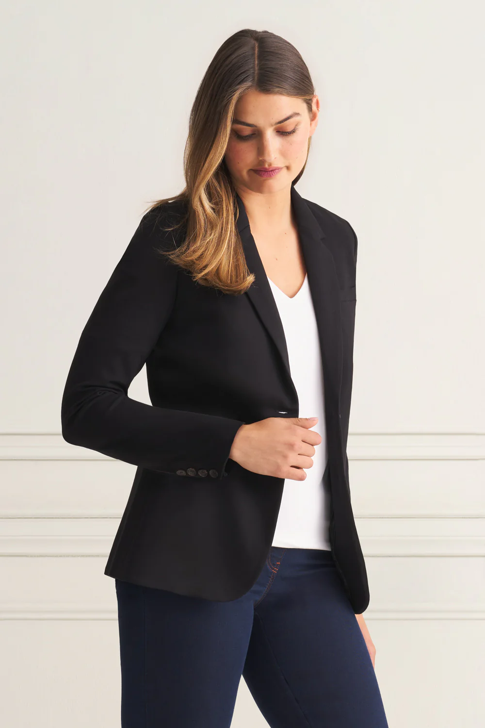 Classic Ponte Blazer - Black - Skullriy