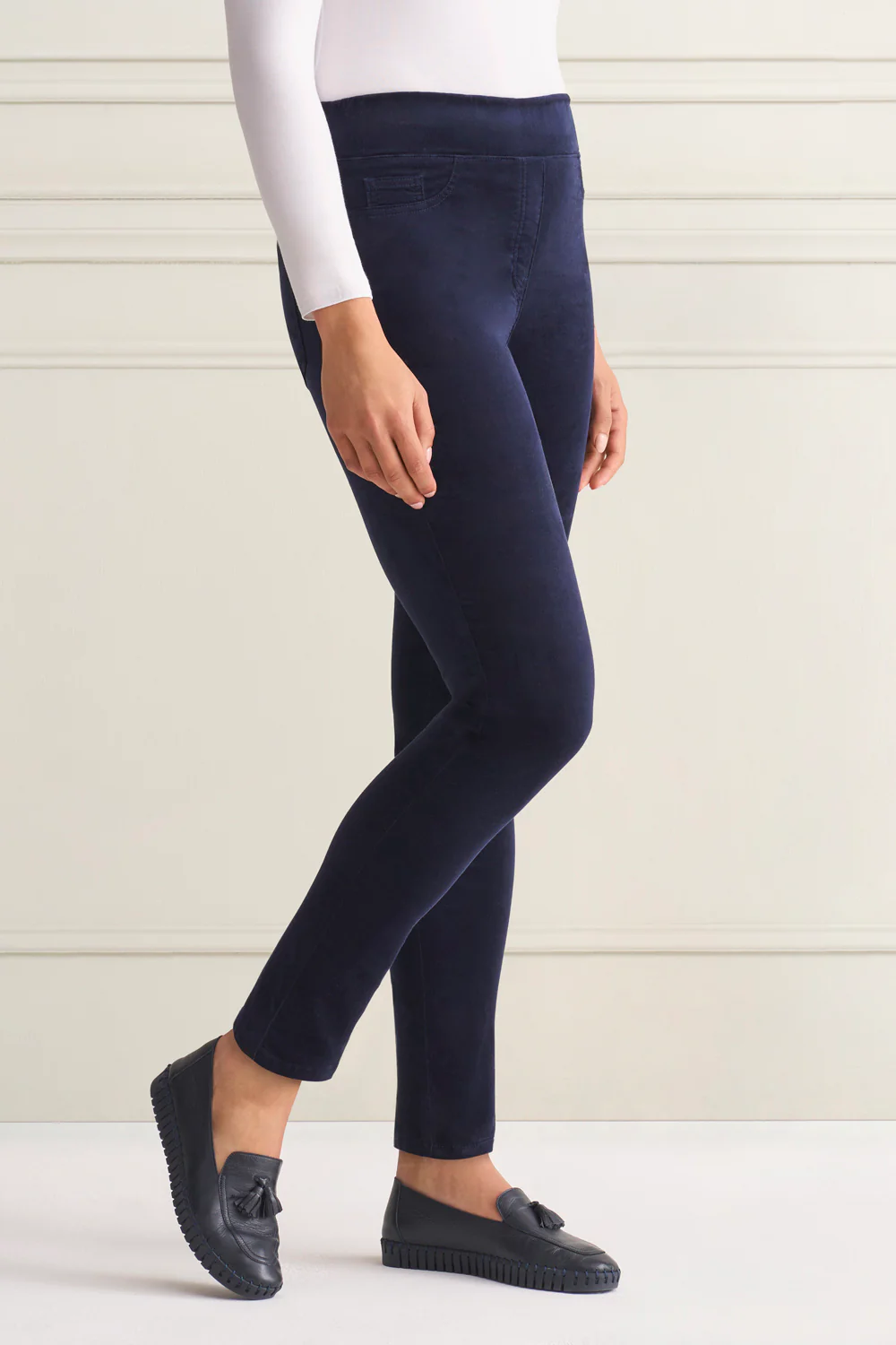 Bengajean  Velvet Skinny Leg - Ink - Skullriy