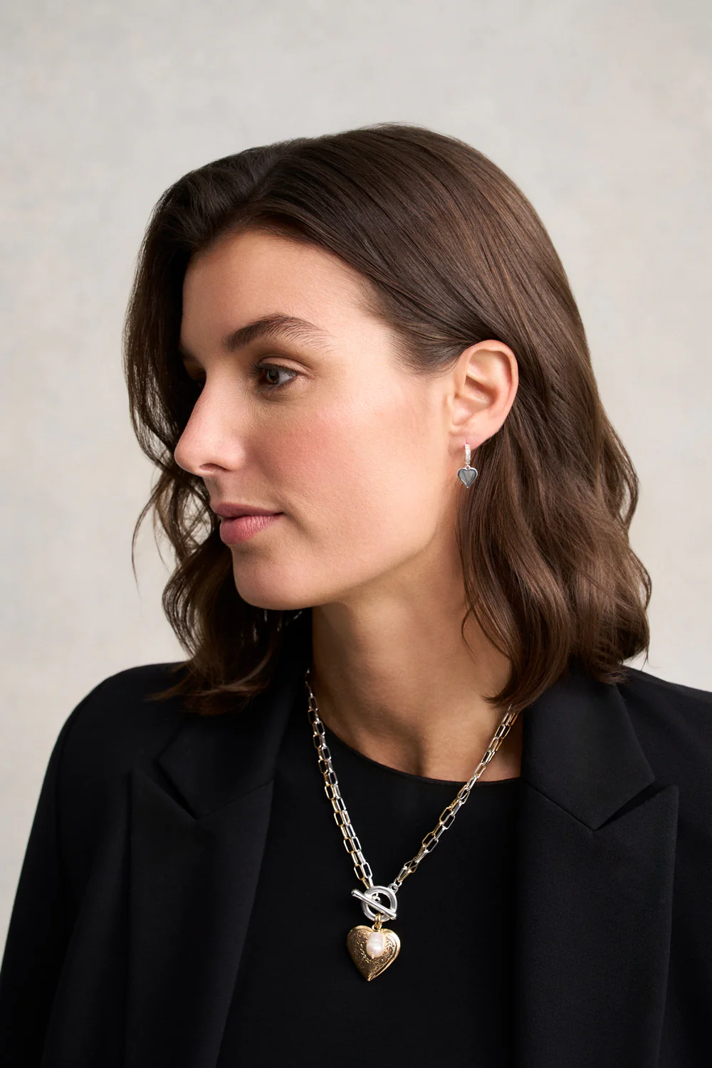 Heart Studs Sterling Silver Plated - Skullriy