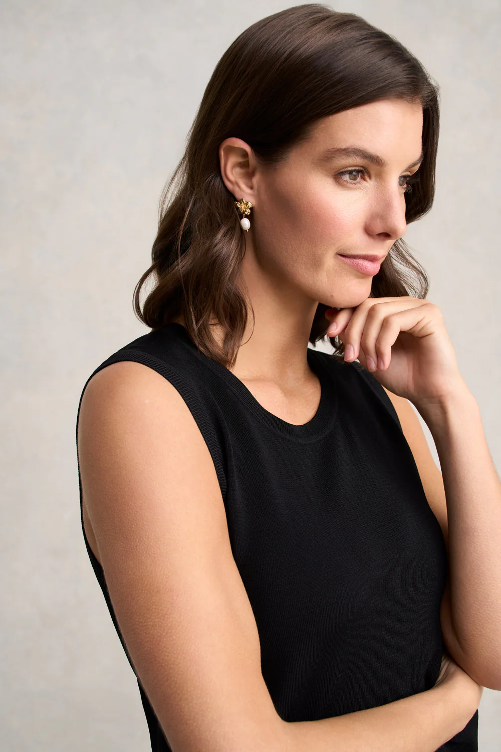 Dainty Floral Pearls  C Gold - Skullriy