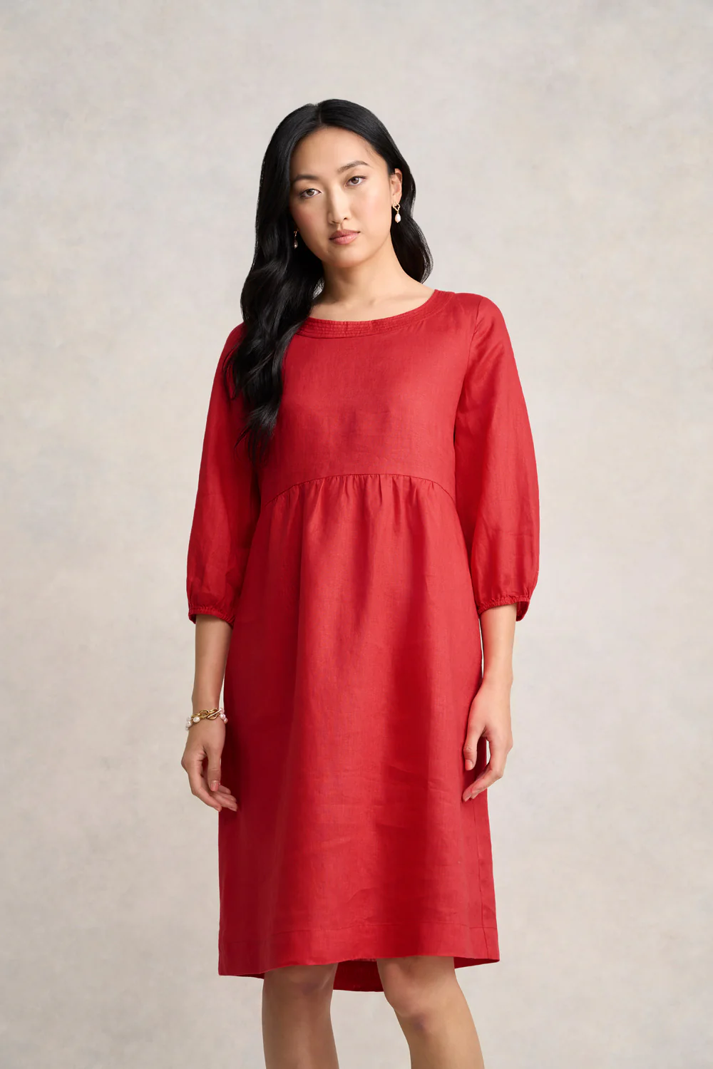Linen Dress - Poppy - Skullriy