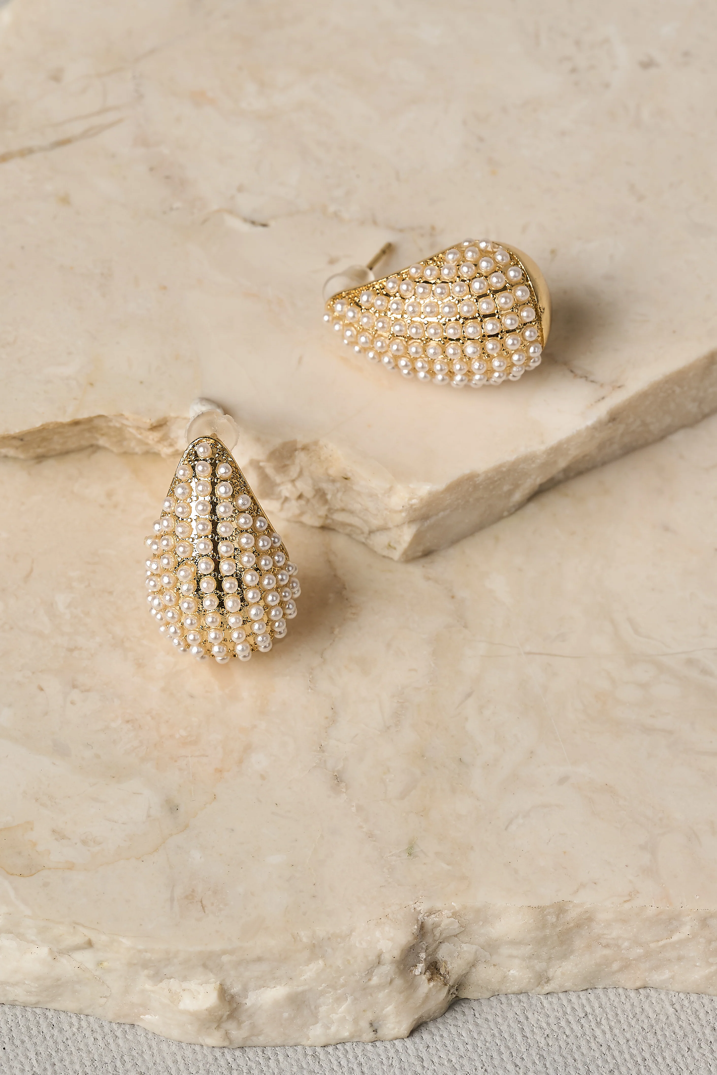 Tear Drop Earrings - Gold - Skullriy