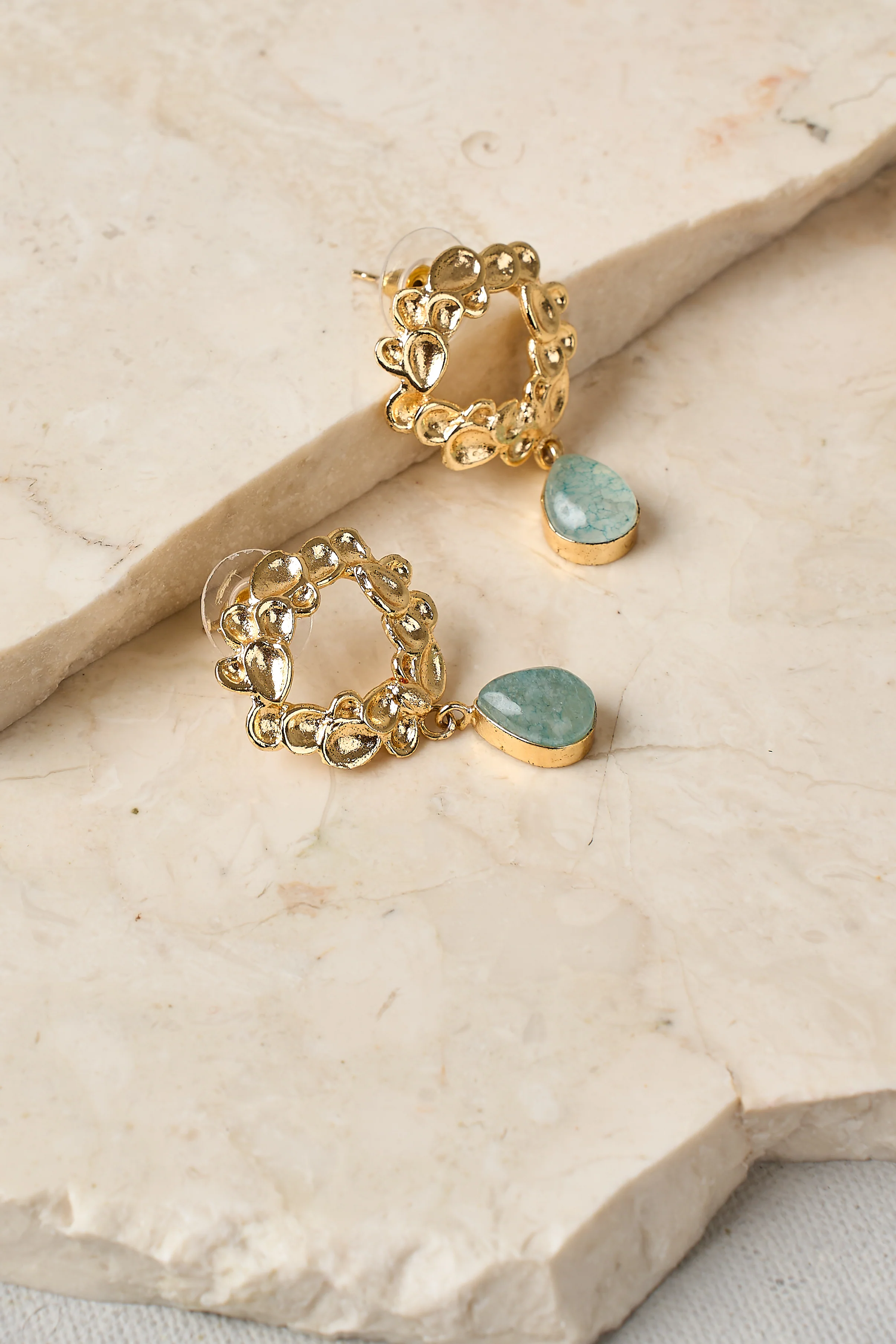 Gold Wreath Drop Earrings - Skullriy