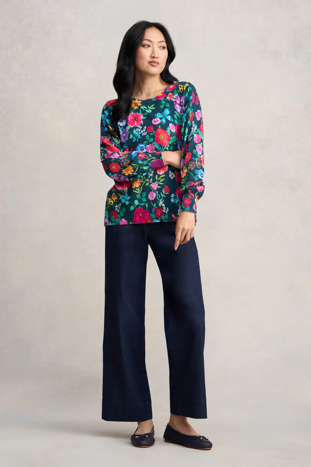 Nathalie L  t   Jumper -L  t   Butterfly Print - Skullriy