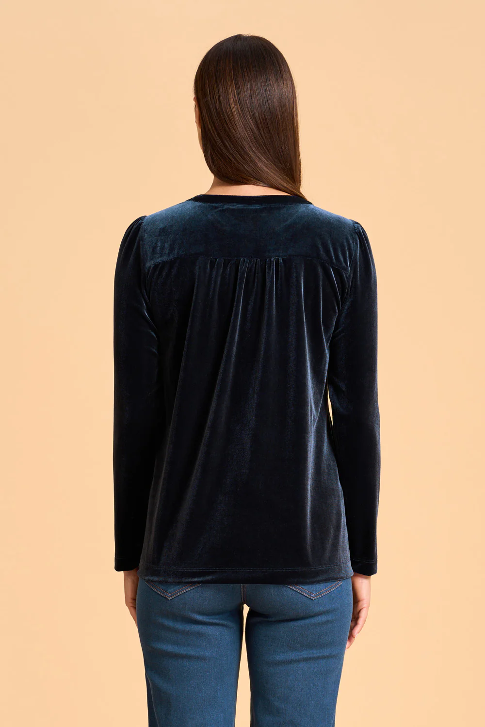 Velvet Keyhole Top - Ink - Skullriy