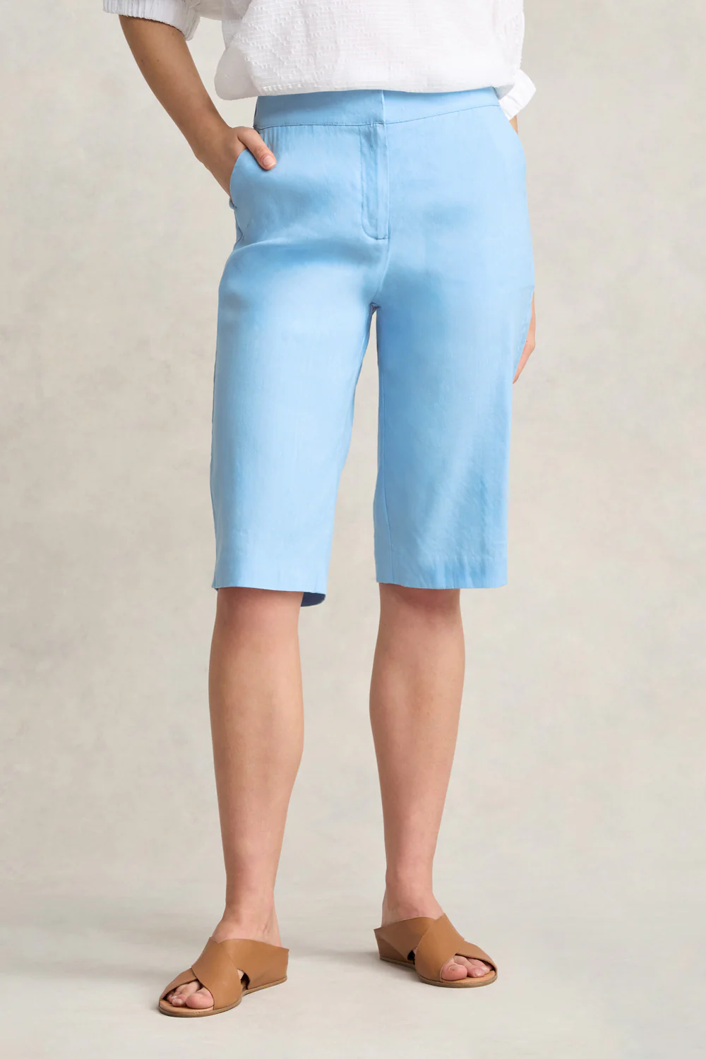 Stretch Linen Short - Summer Blue - Skullriy