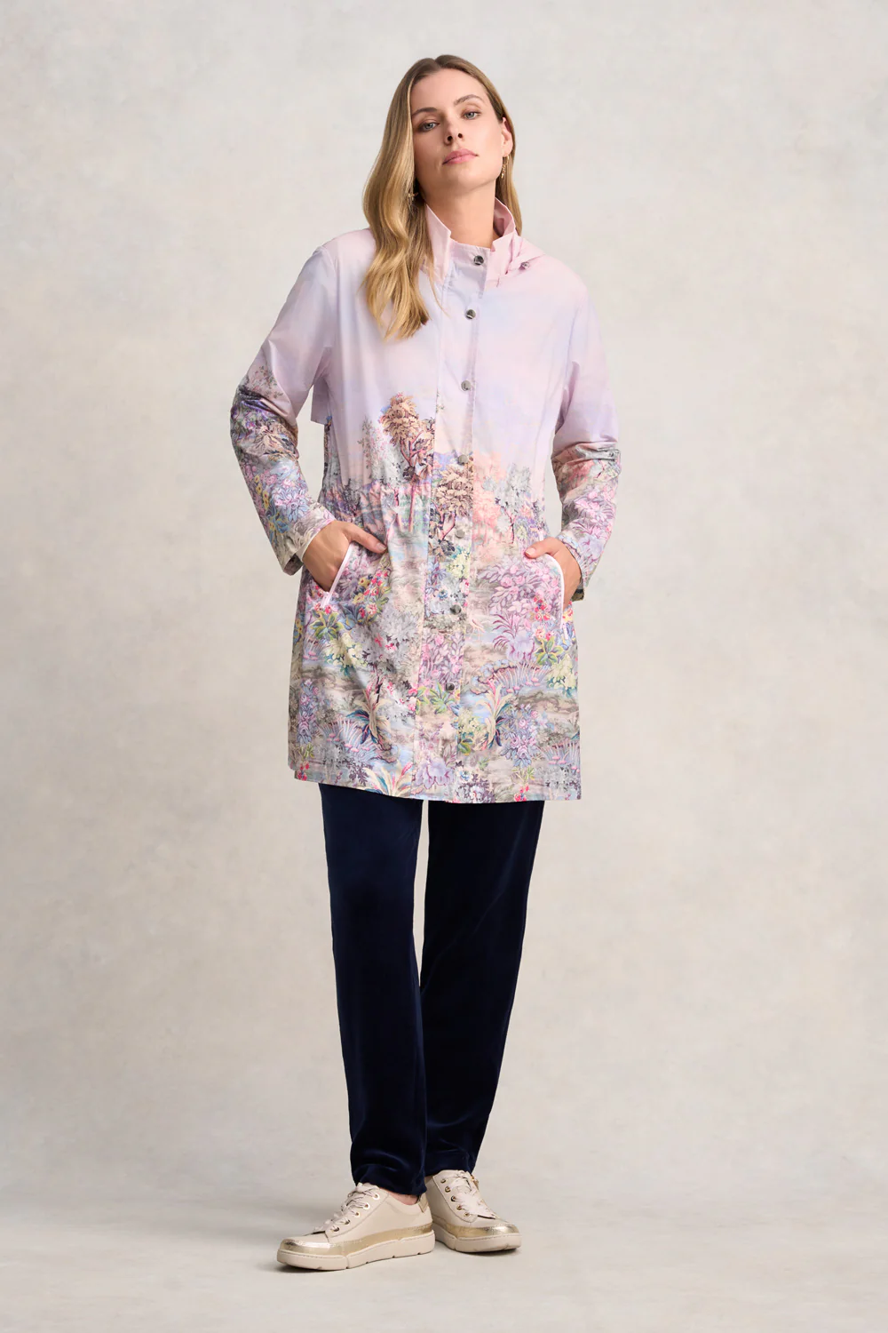 Packable Spray Jacket - Scenic Sunset Print - Skullriy