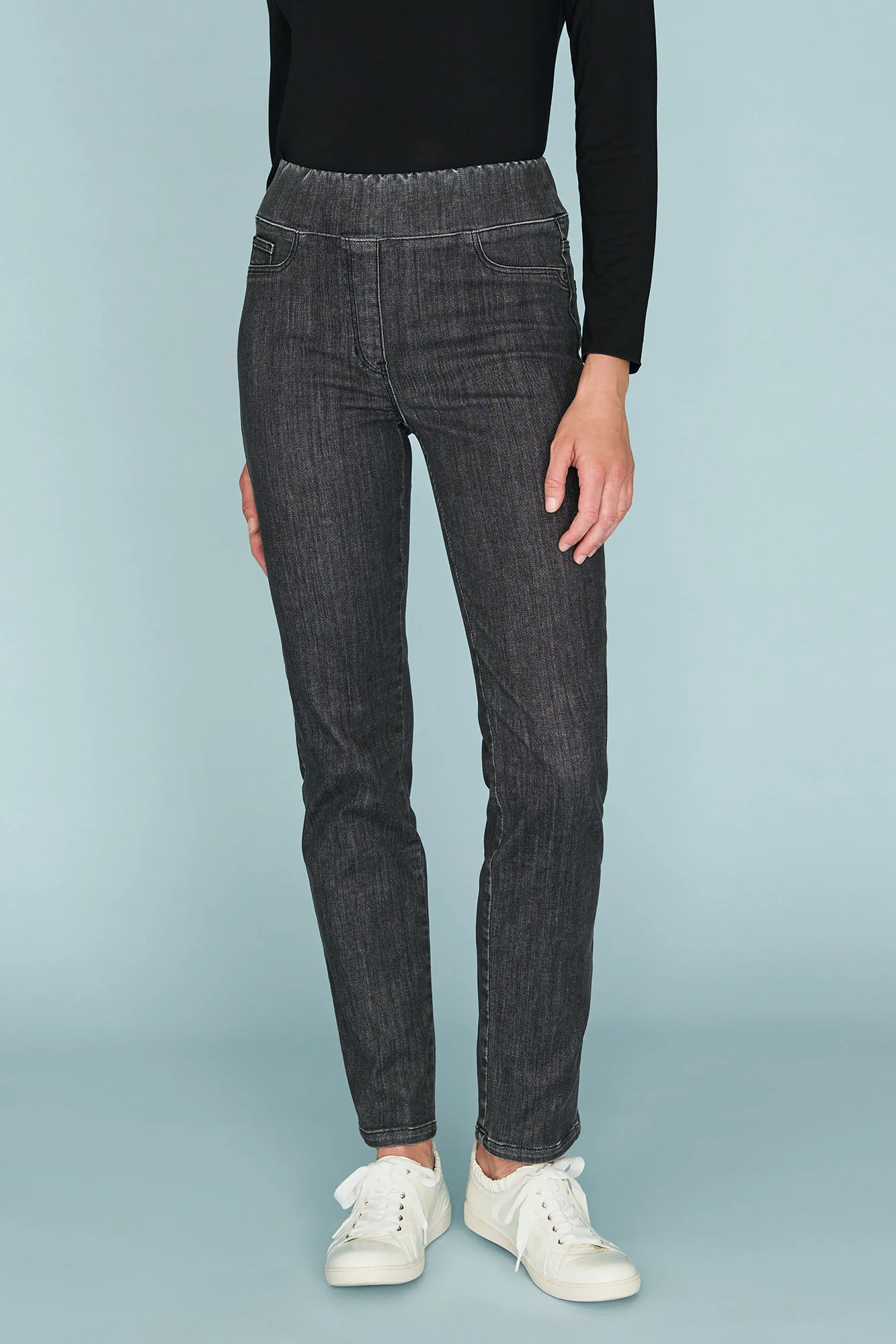 Bengajean  Full Length Straight Leg - Deep Grey - Skullriy