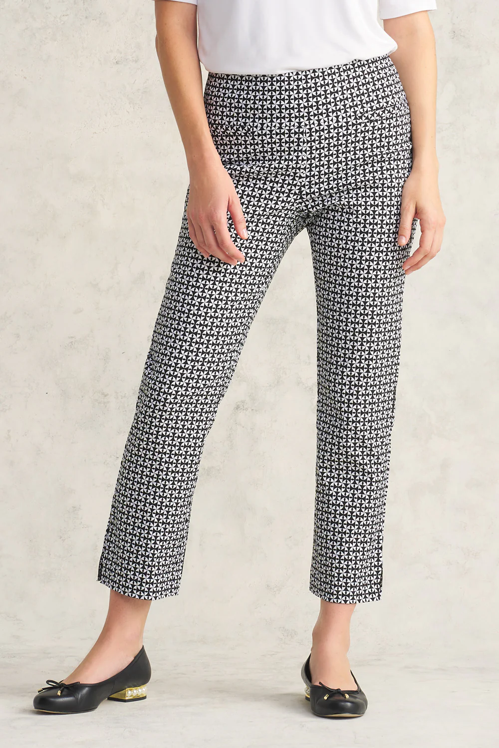 Geo Printed Pant - Black & White Geo - Skullriy