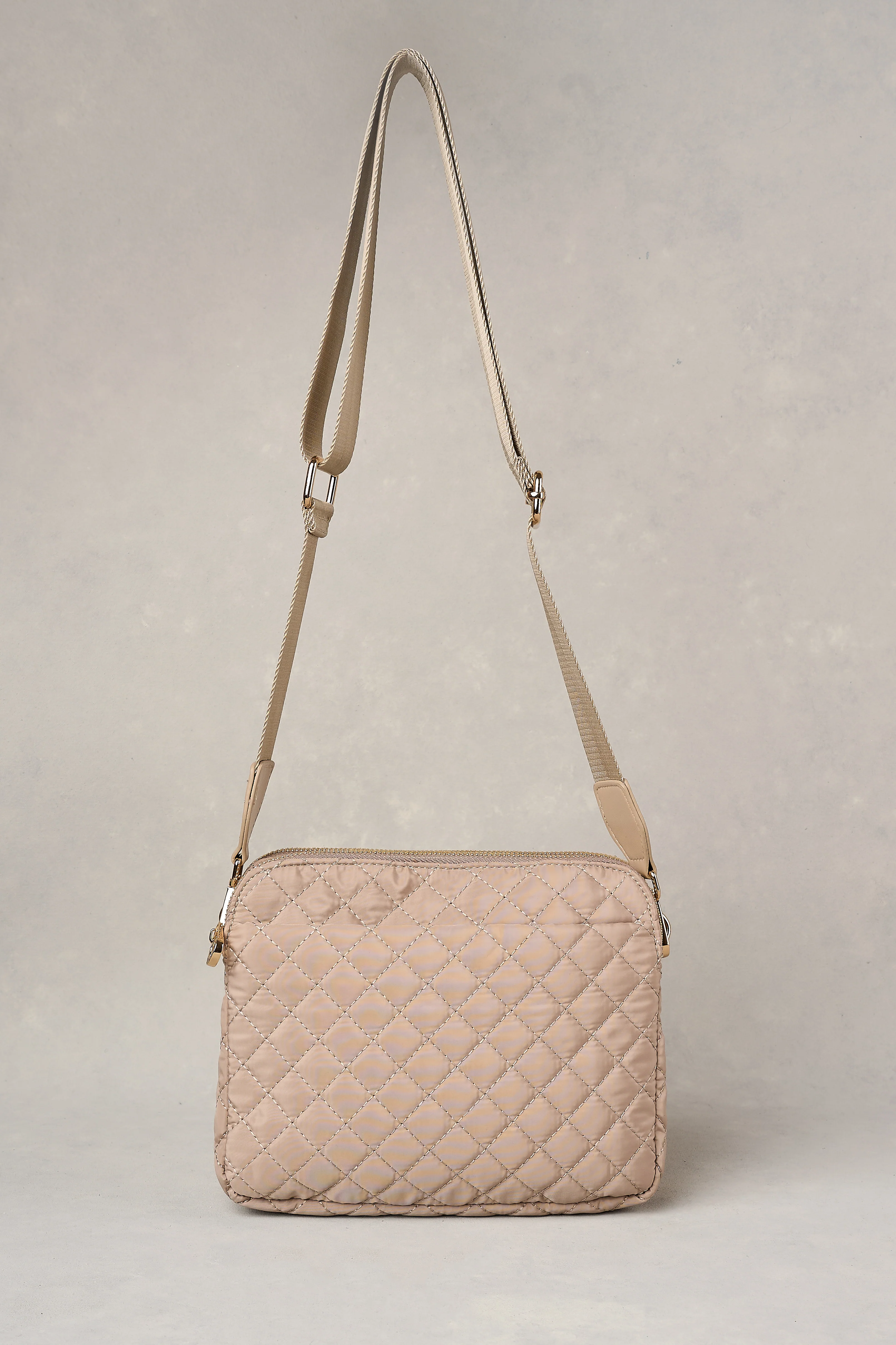 Naomi Quilted Crossbody Bag - Sand - Skullriy