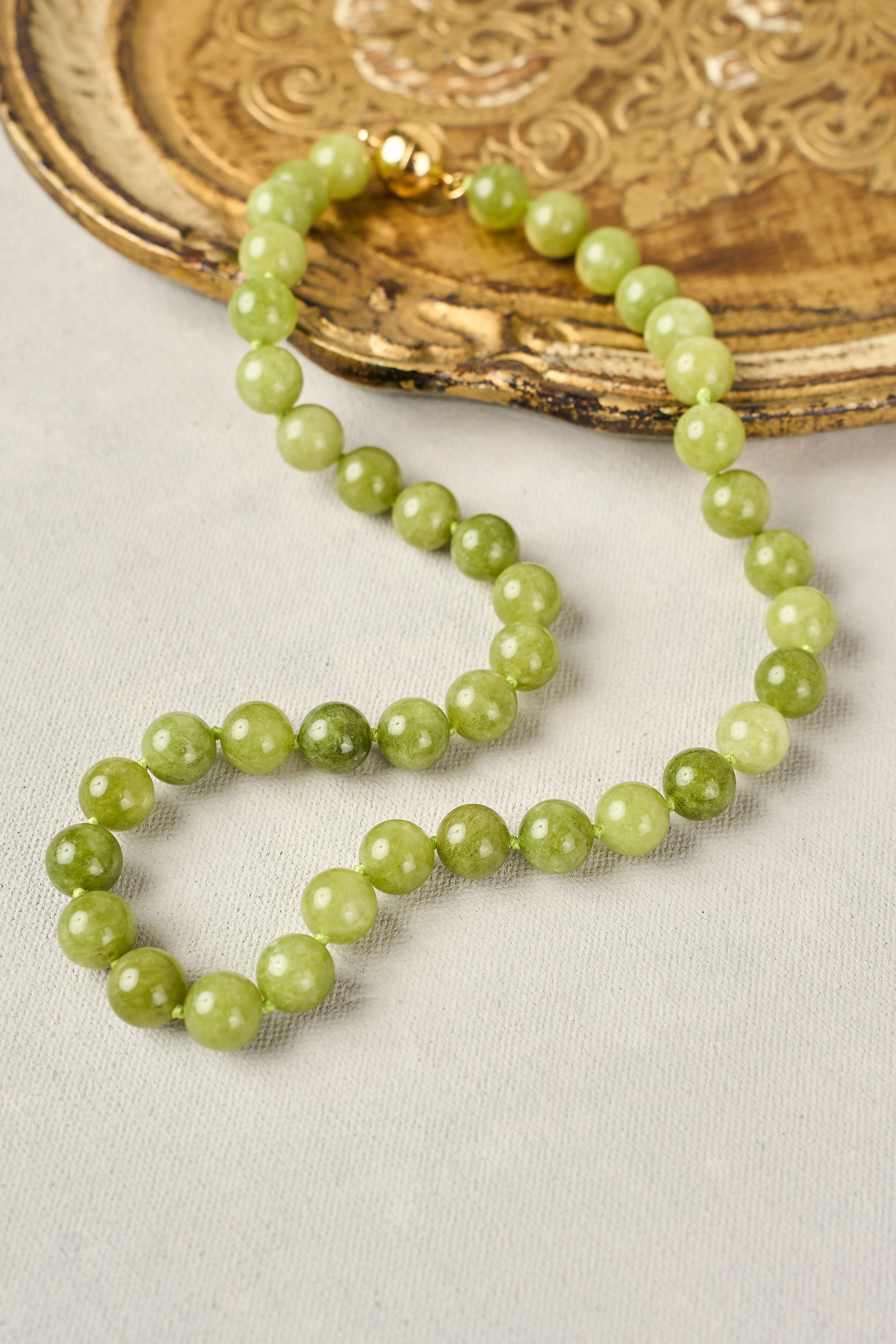 Olivine Stone Necklace - Pear - Skullriy