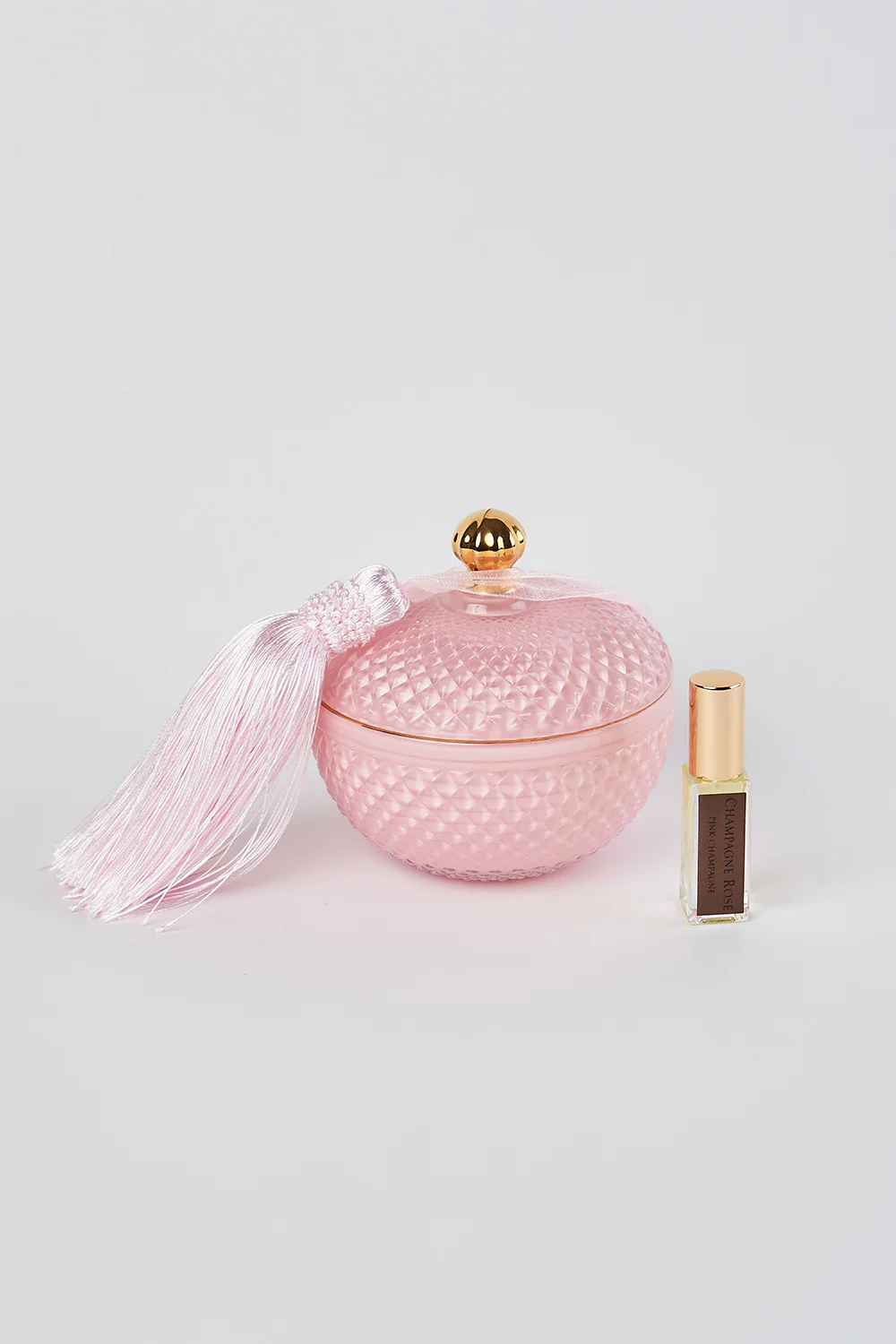 C te Noire Round Art Deco Pink Candle - Skullriy