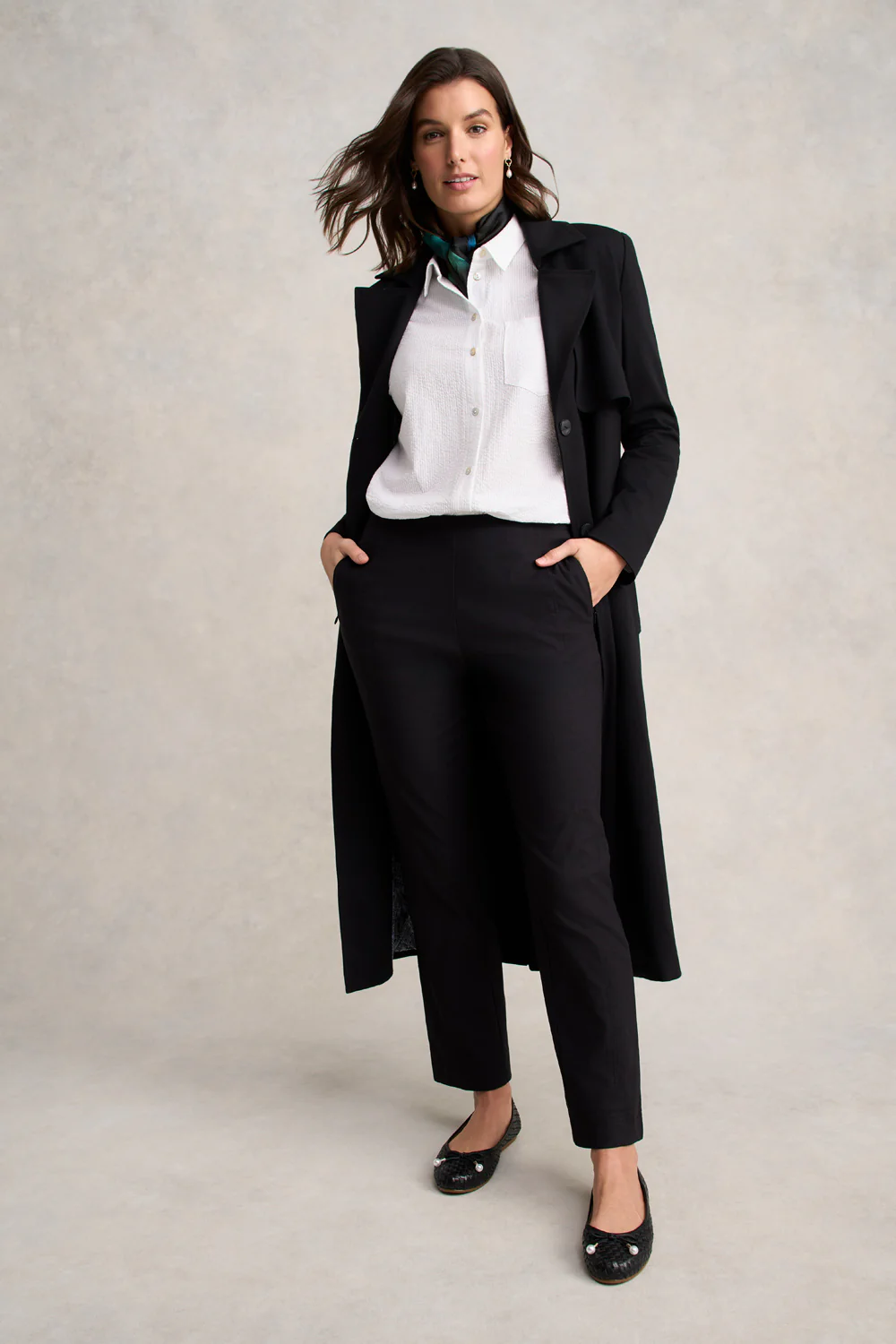 Seam Detail Tapered Pant  C Black - Skullriy