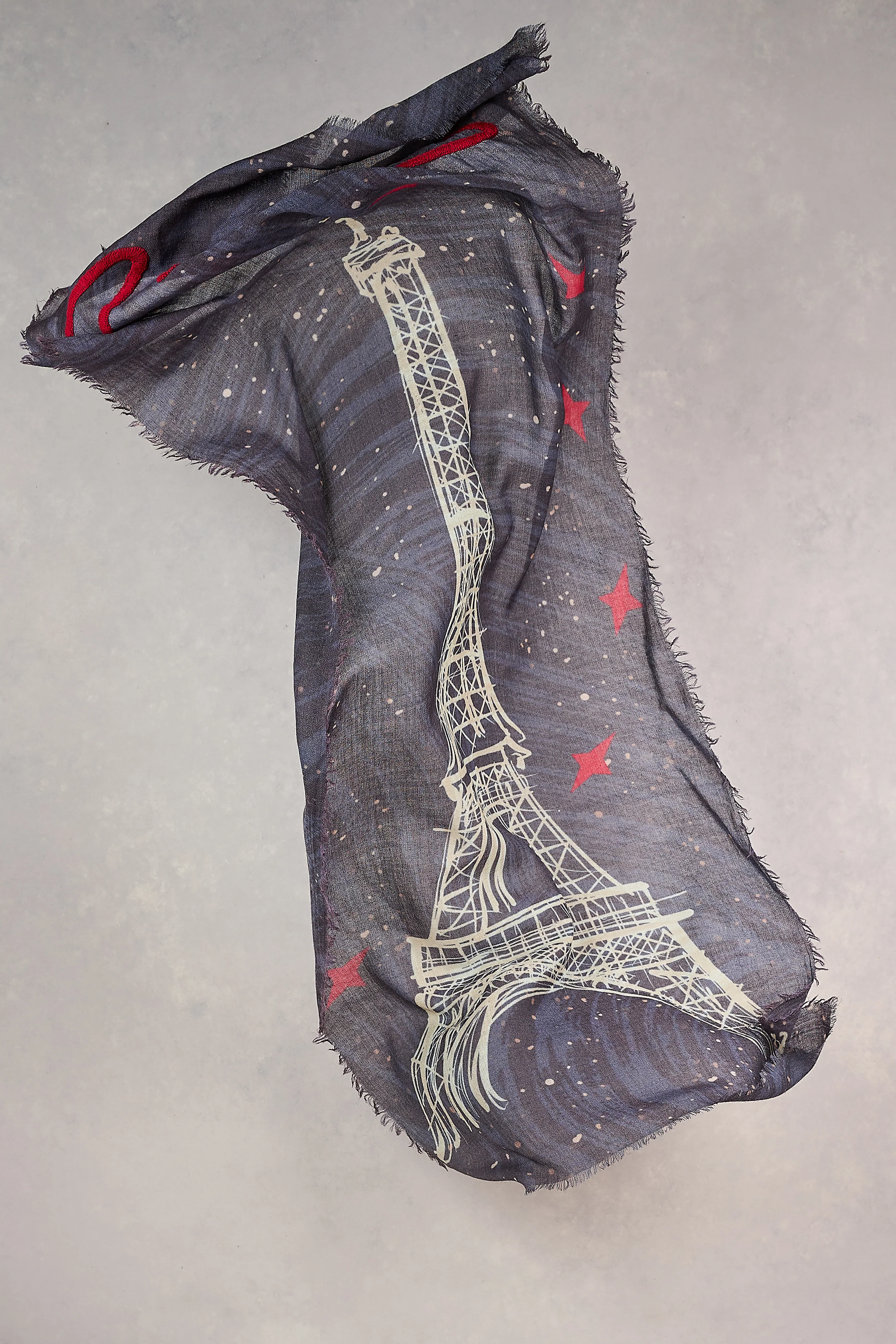 Night Skies Eiffel Tower Scarf - Multicolour - Skullriy