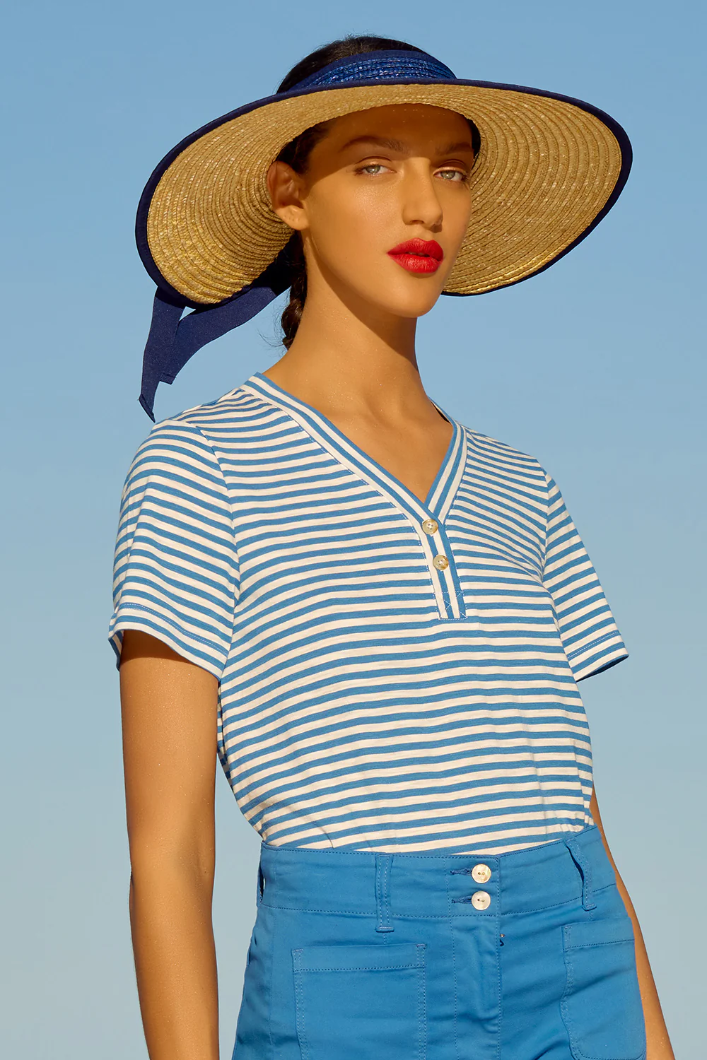 Henley Stripe T-Shirt - Skullriy