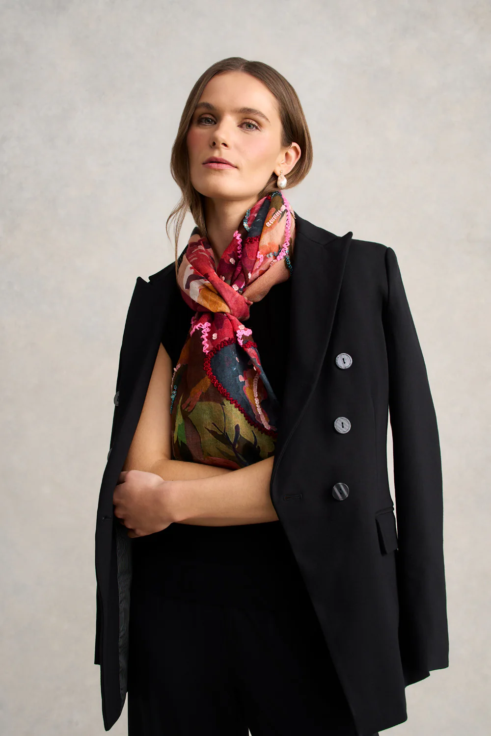 Embellished Garden Scarf  C Multicolour - Skullriy