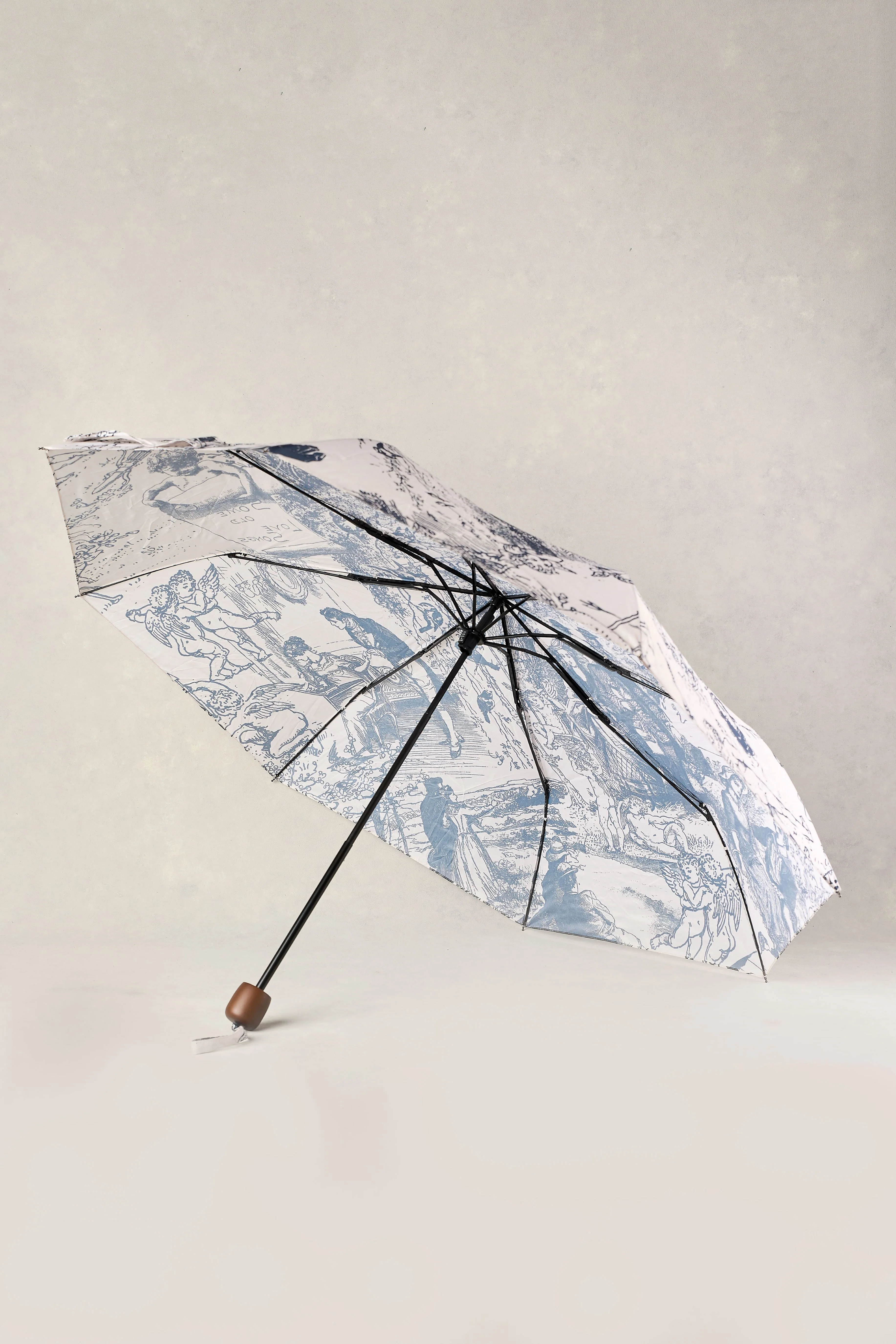 Mon Coeur Umbrella - Navy - Skullriy