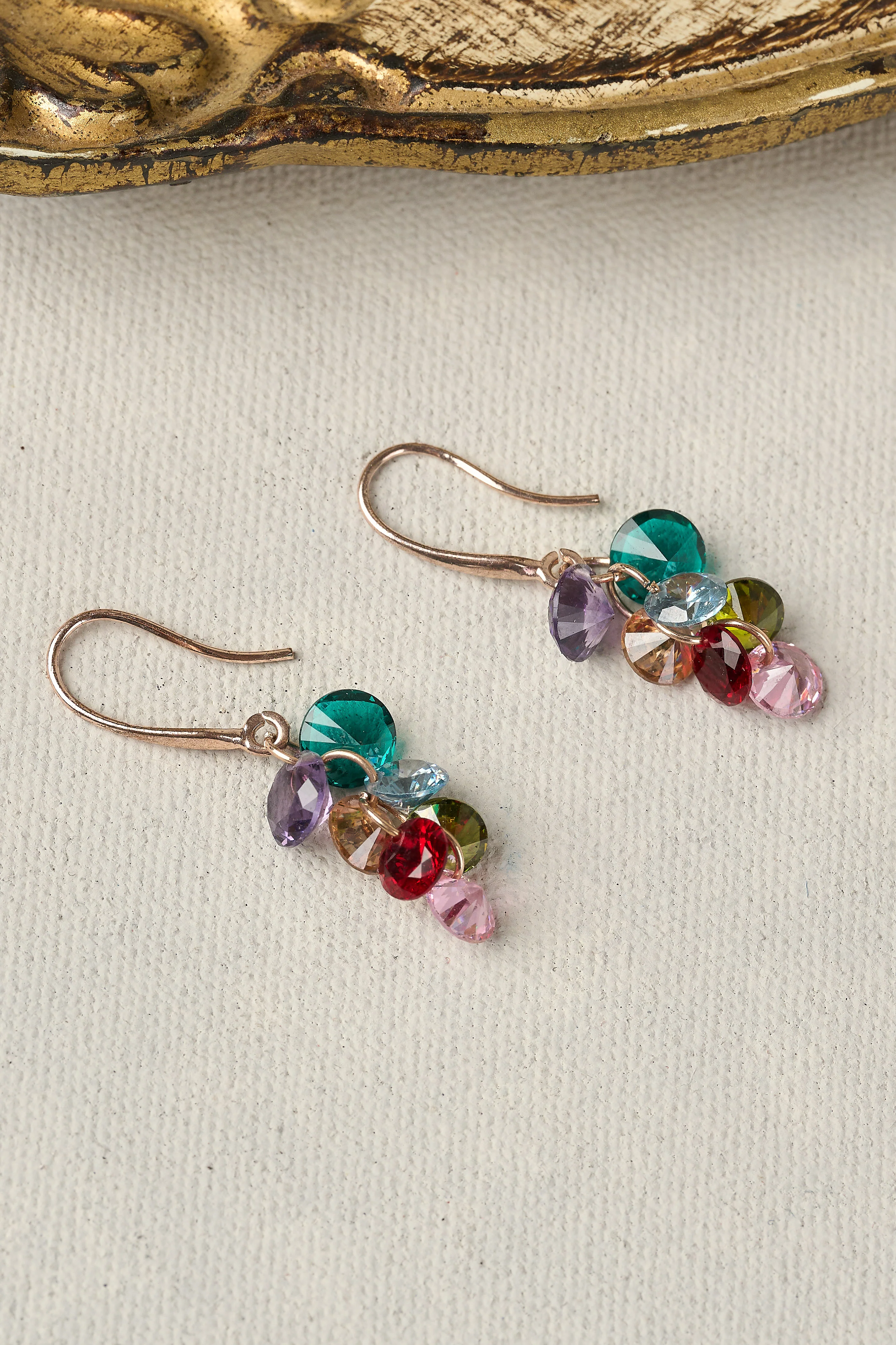 Crystal Droplet Earrings - Lilac - Skullriy