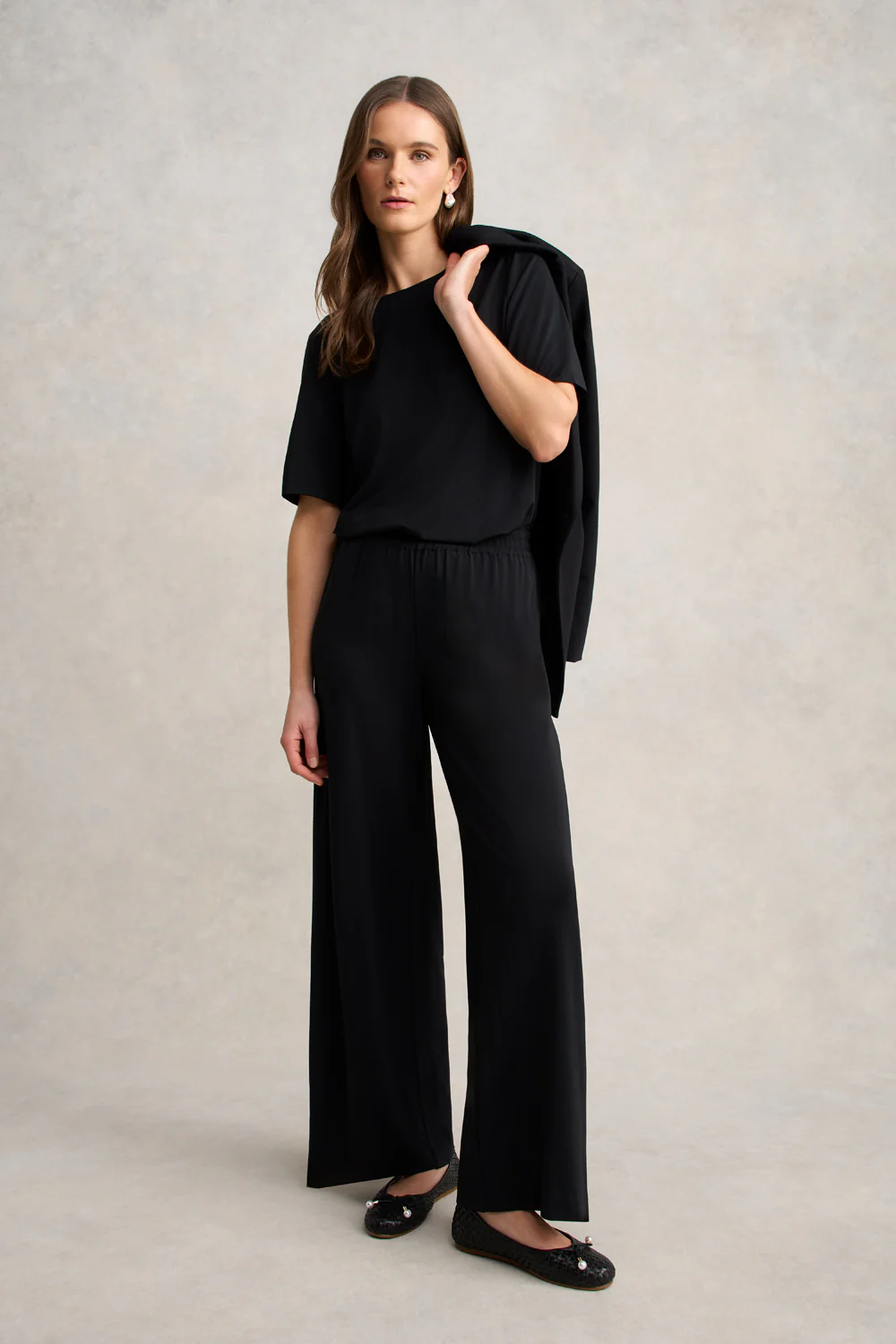 High Twist Palazzo Pant  C Black - Skullriy