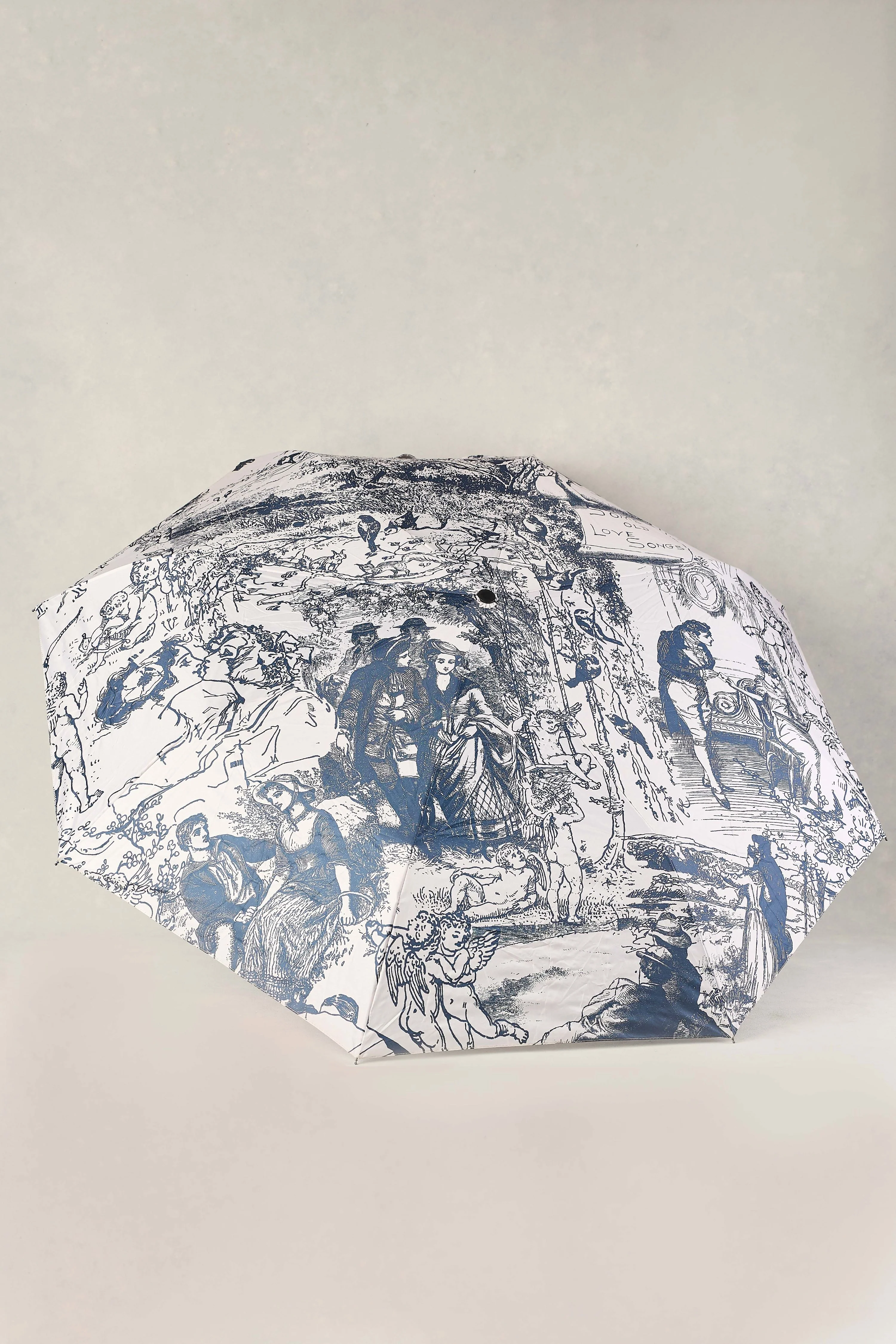 Mon Coeur Umbrella - Navy - Skullriy