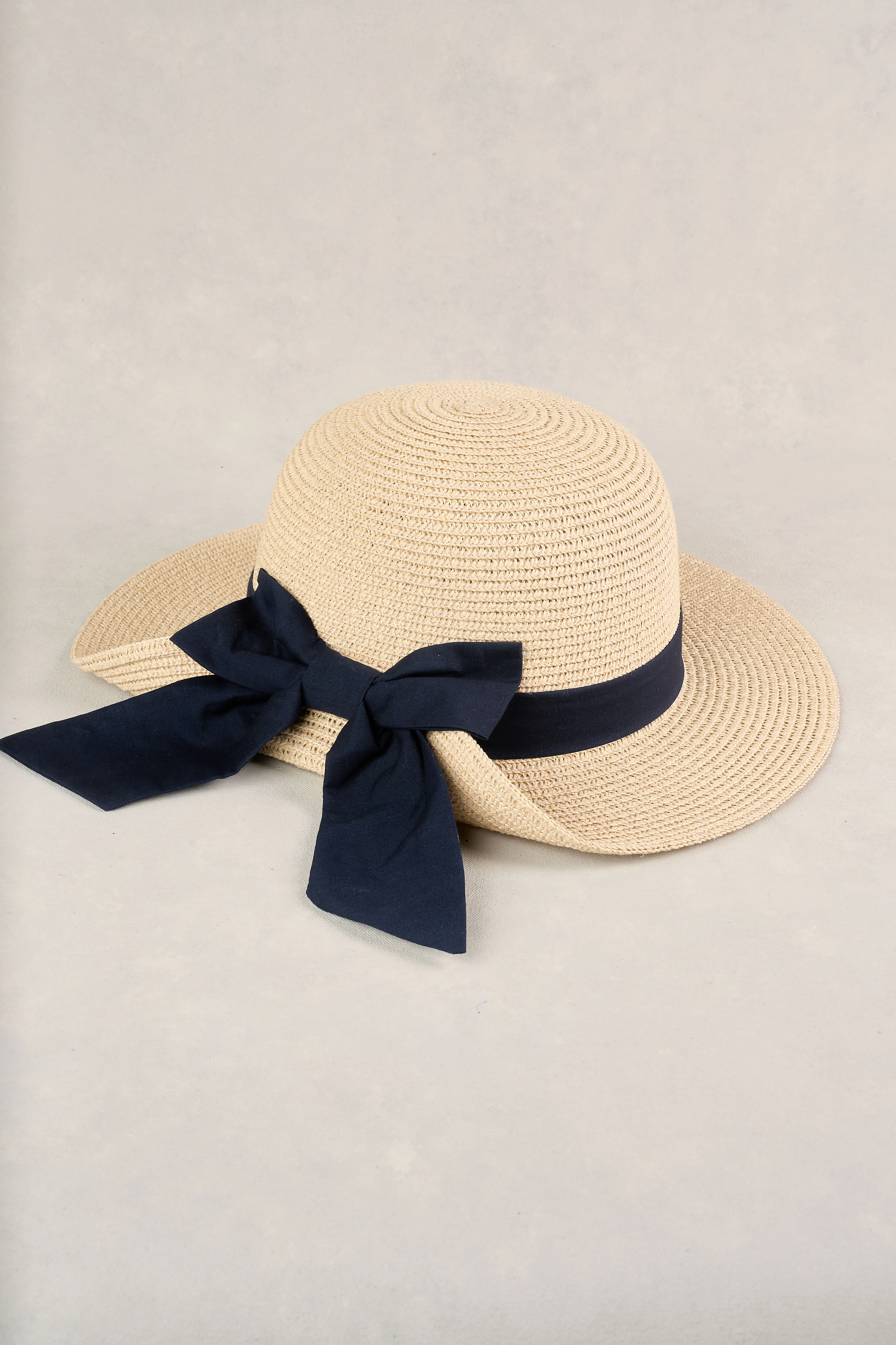 Jane Bow Trim Cloche - Natural - Skullriy