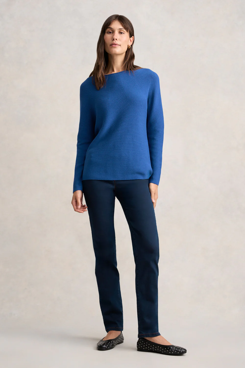 Purl Cotton Jumper - Klein Blue - Skullriy