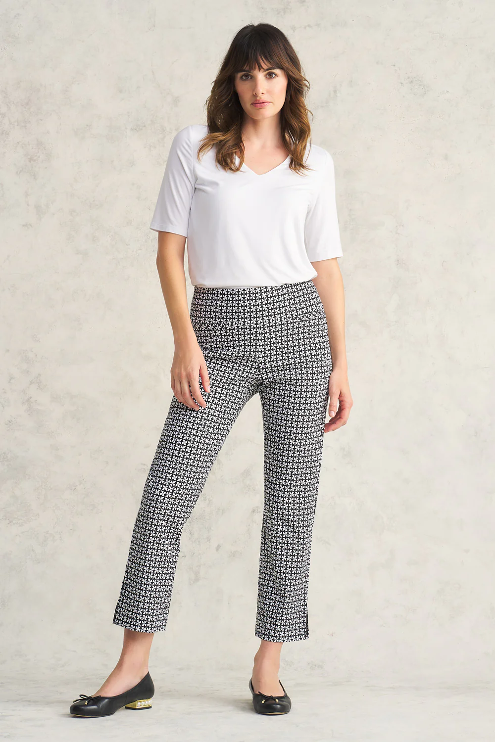 Geo Printed Pant - Black & White Geo - Skullriy