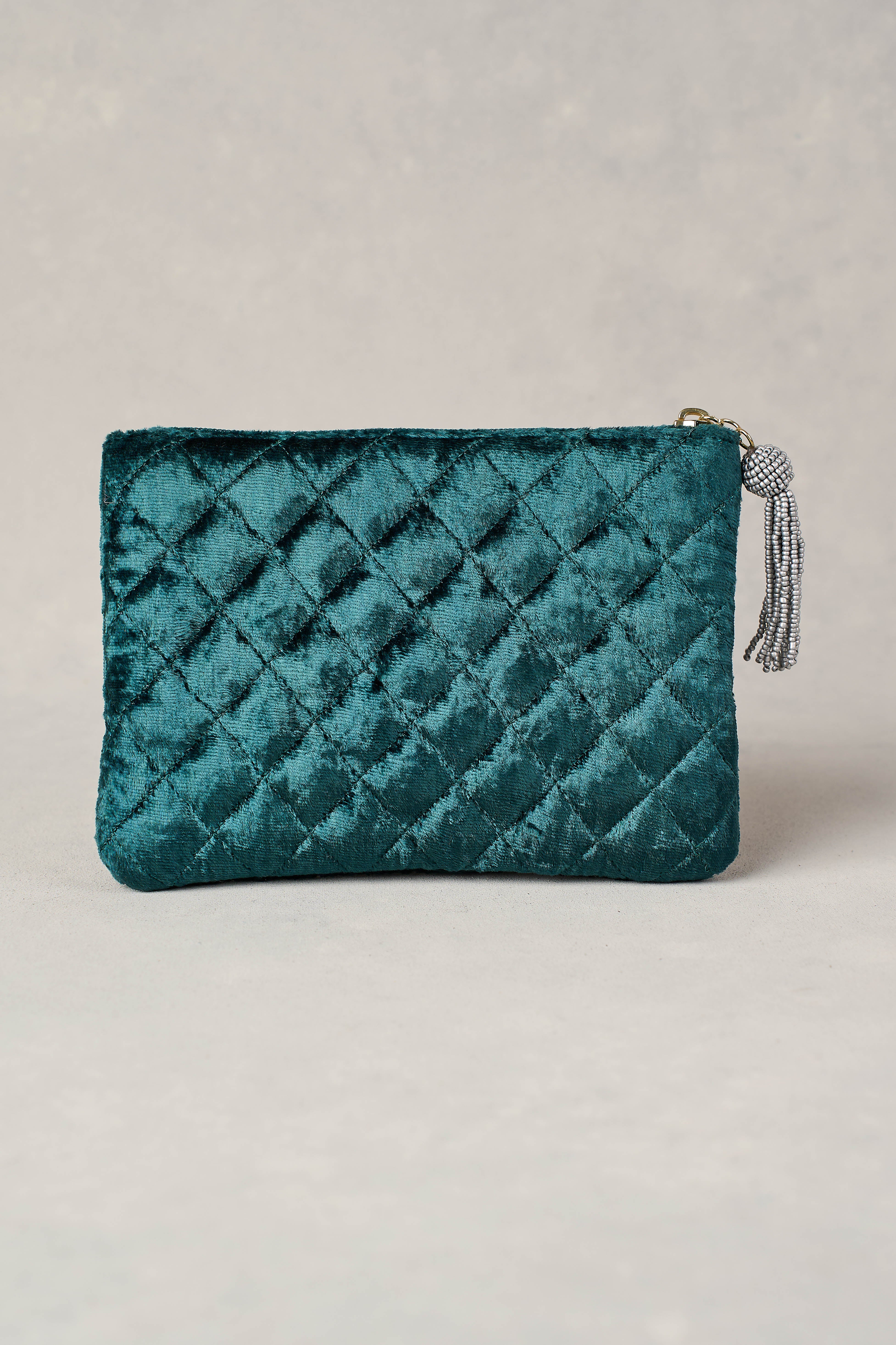 K Monogram Cosmetic Bag - Emerald - Skullriy