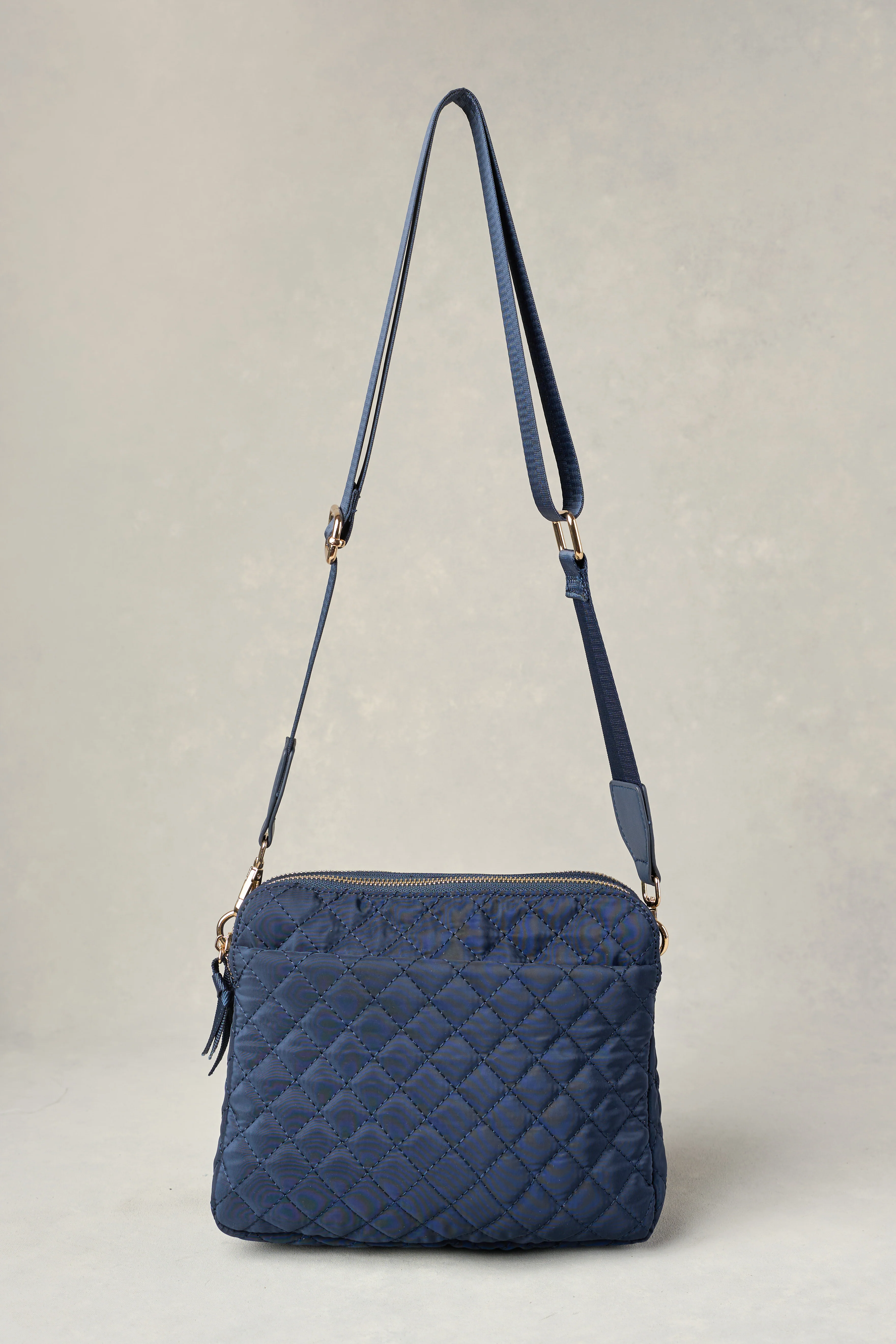 Naomi Quilted Crossbody Bag - Navy - Skullriy