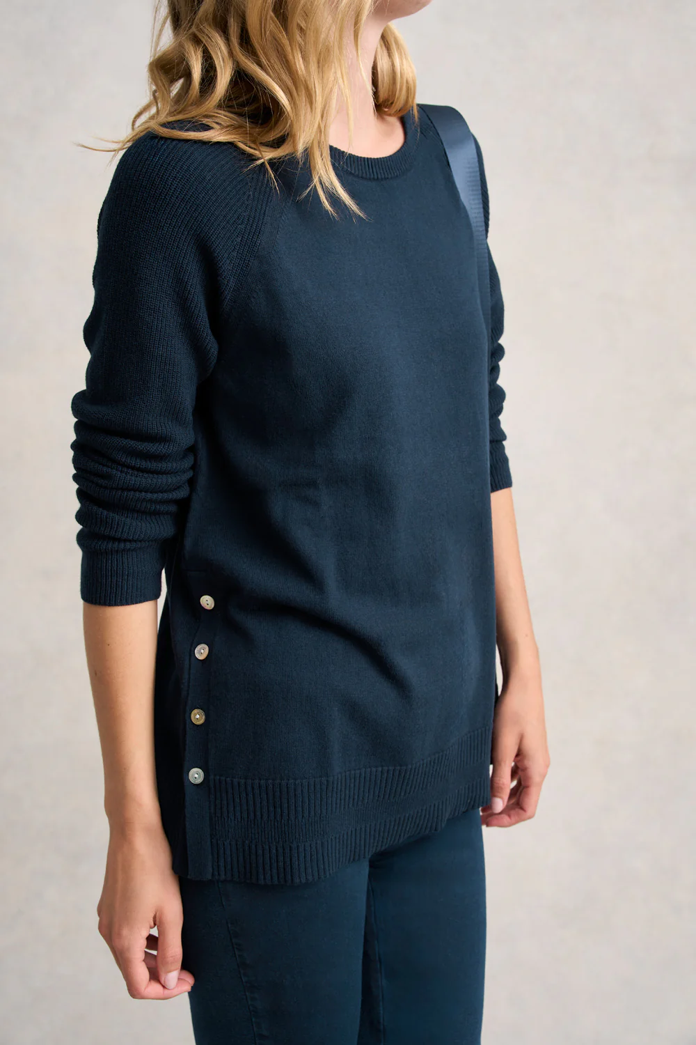 Button Side Detail Jumper - Ink - Skullriy