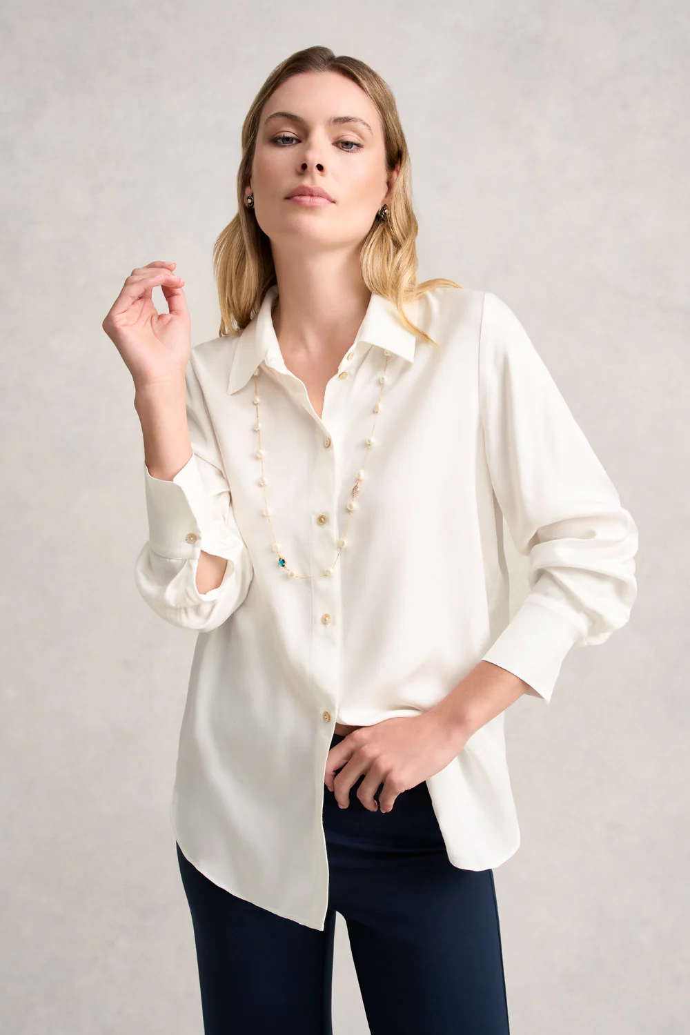 Soft Twill Shirt - Chalk - Skullriy