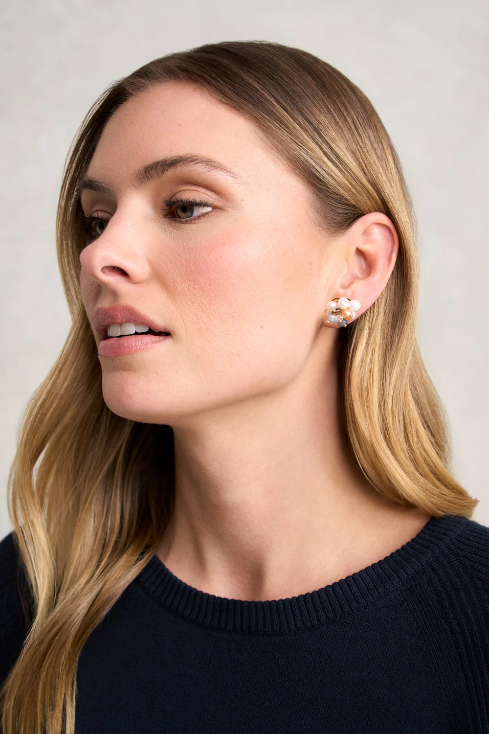 Pearl Cluster Studs - Gold - Skullriy